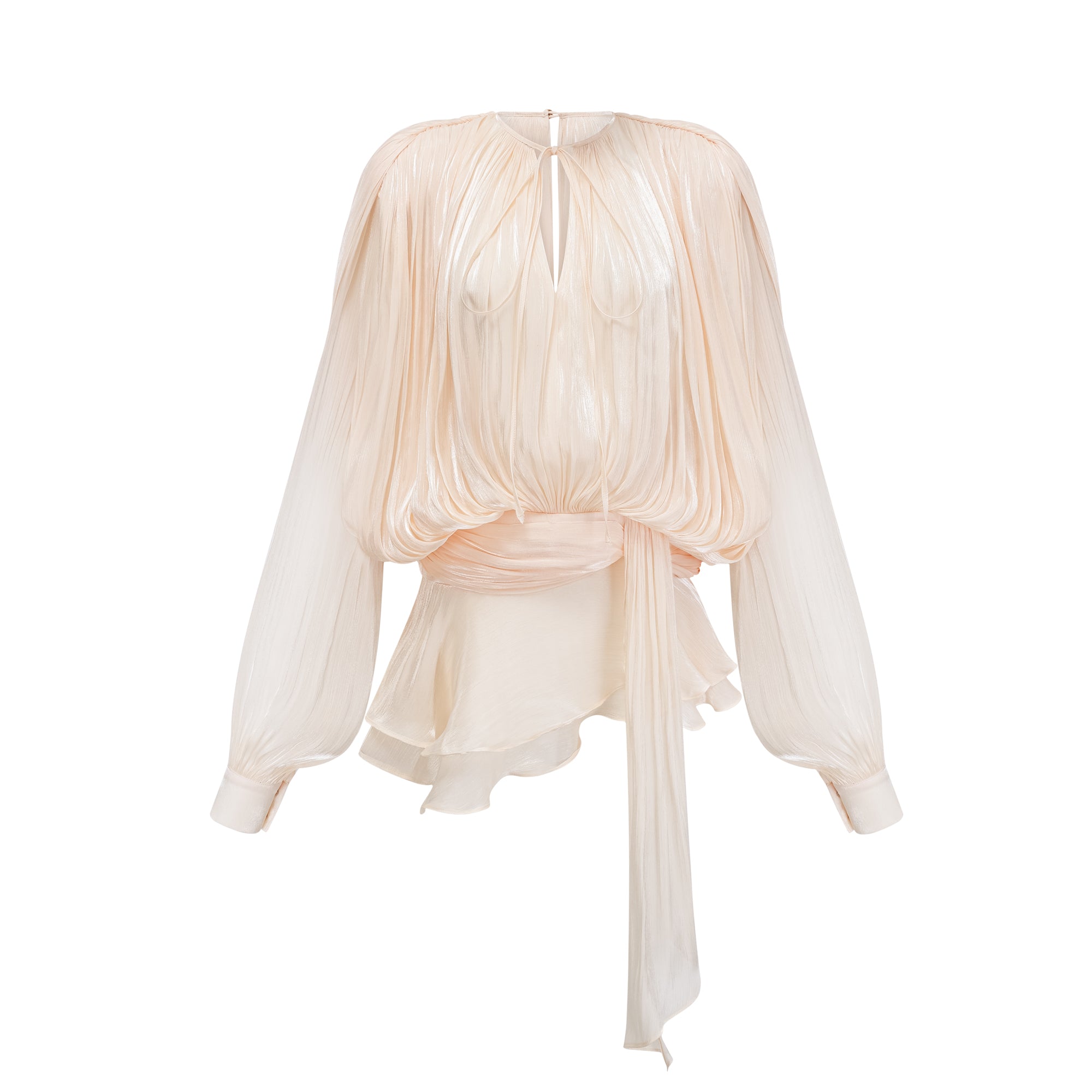 Pleated Ruffled Mini Dress