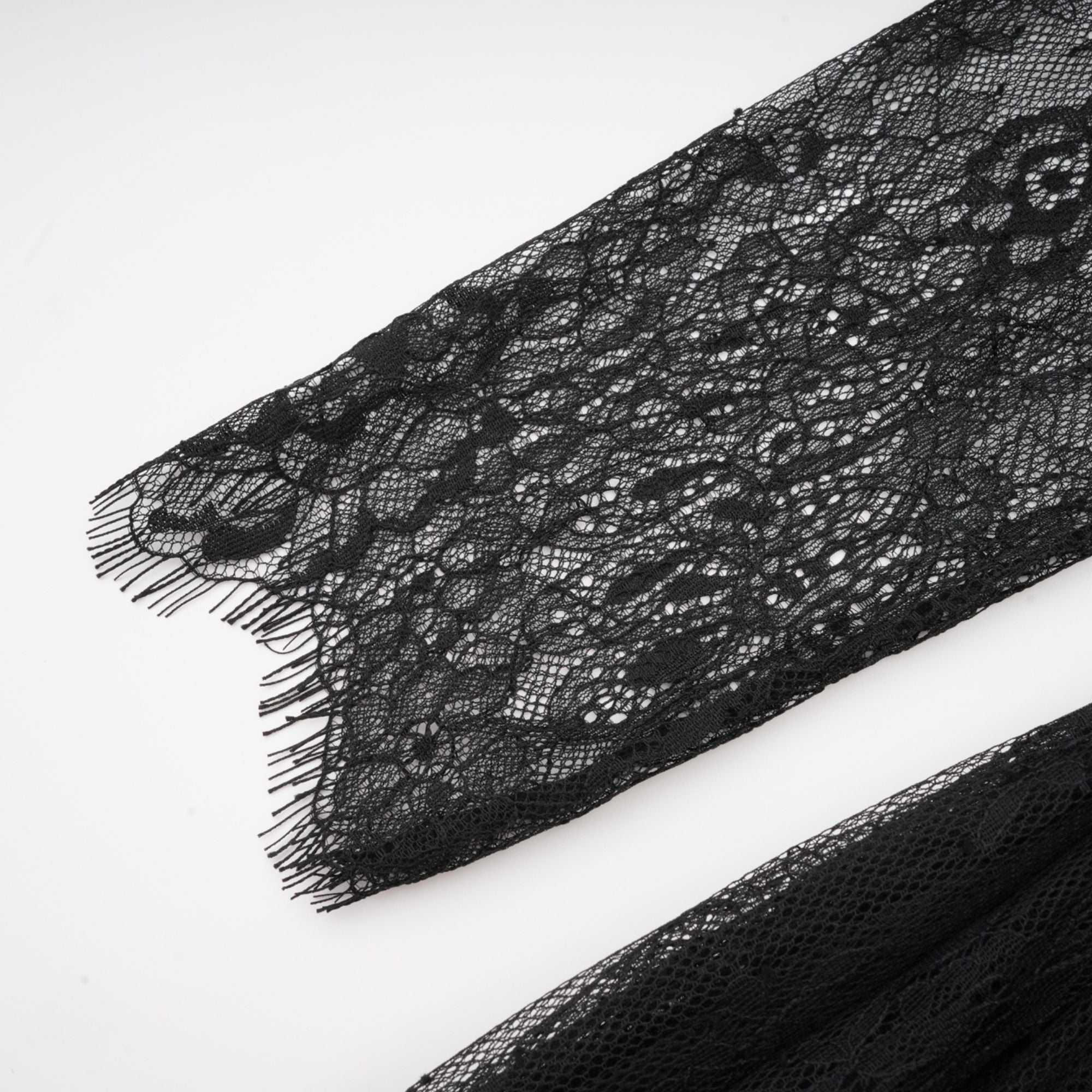 Black One-Shoulder Lace Maxi Dress with Ruched Detailing and High Leg Slit