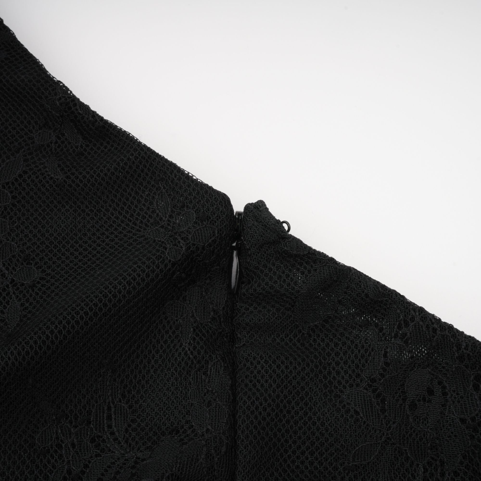 Black One-Shoulder Lace Maxi Dress with Ruched Detailing and High Leg Slit