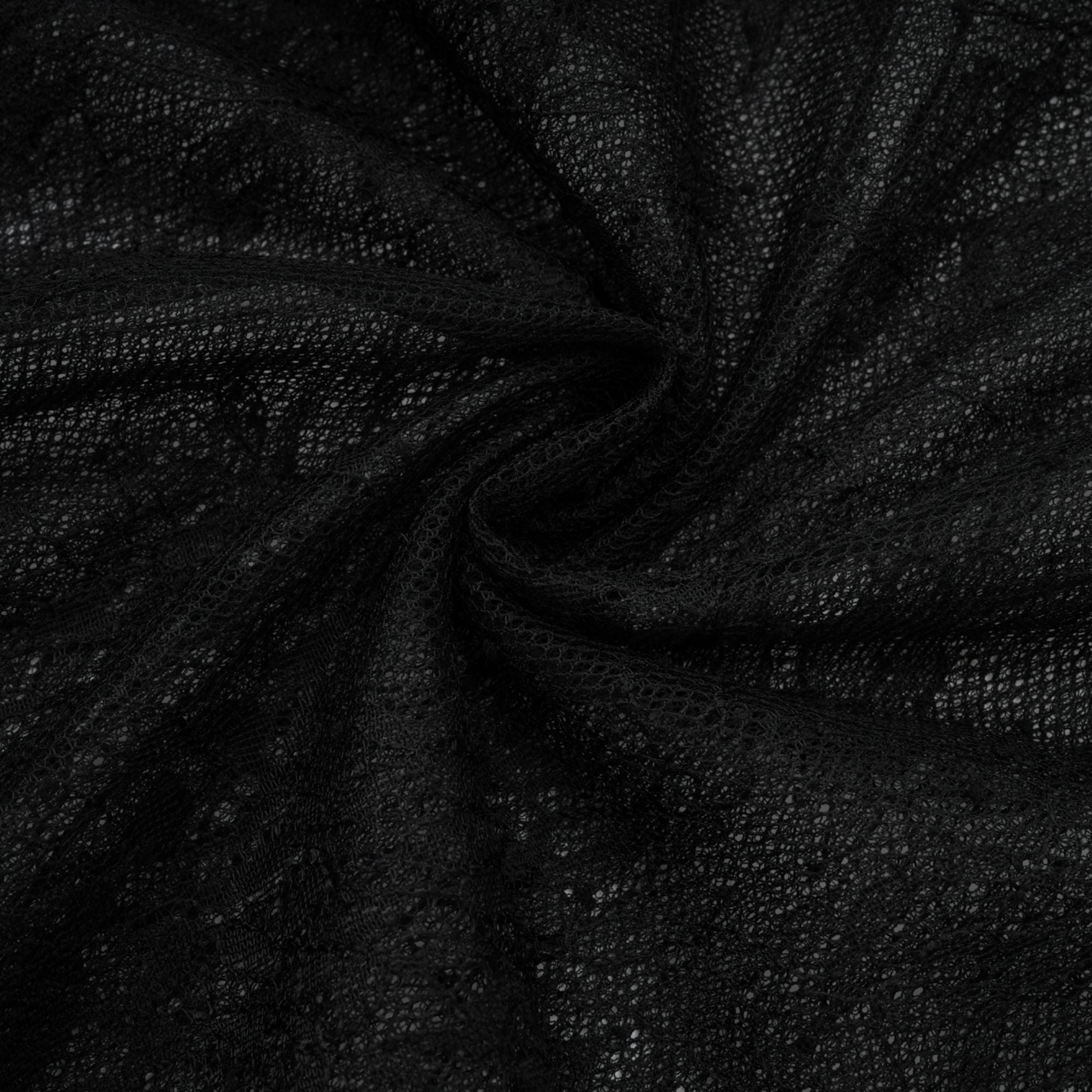 Black One-Shoulder Lace Maxi Dress with Ruched Detailing and High Leg Slit