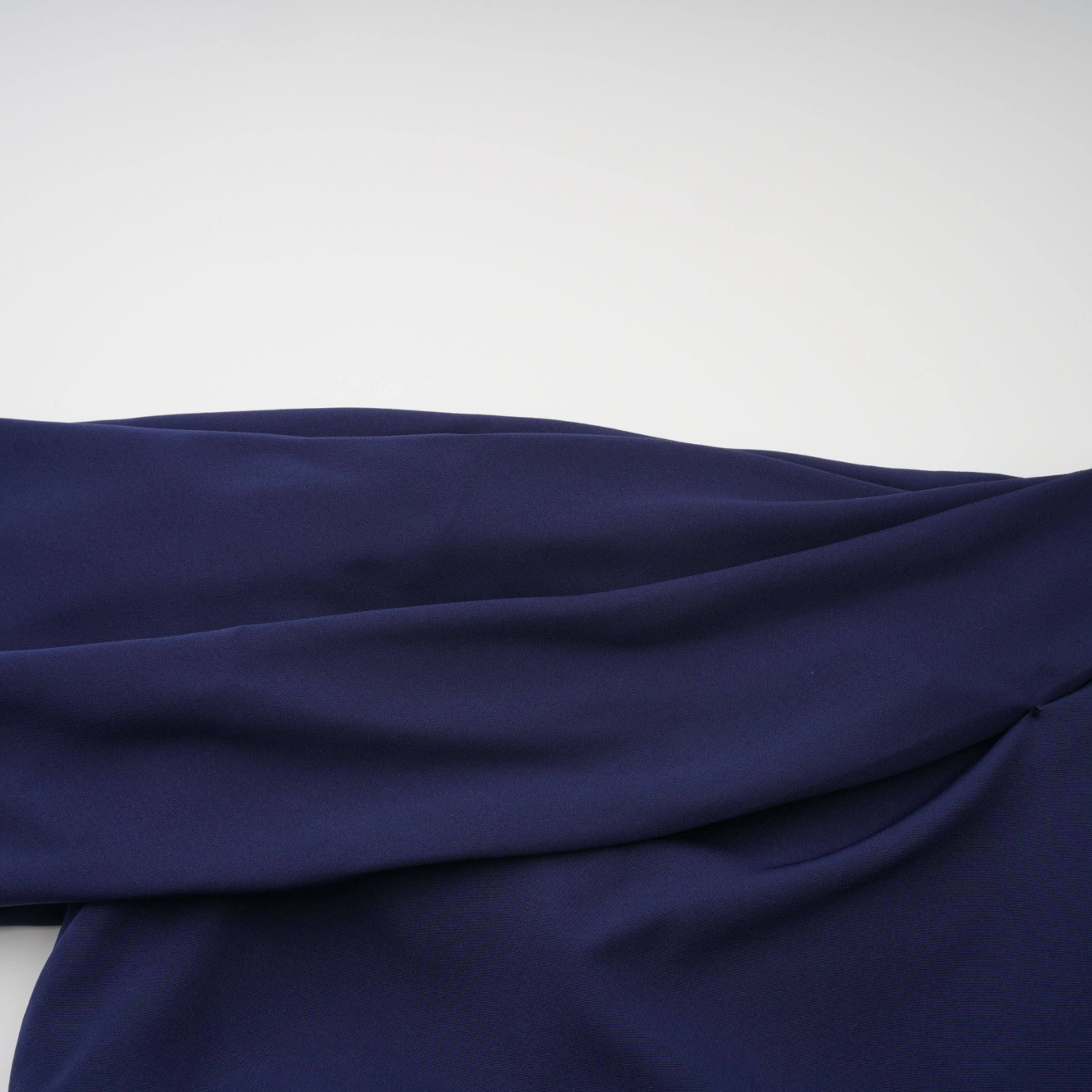 Navy Blue Ribbon Design Midi Dress