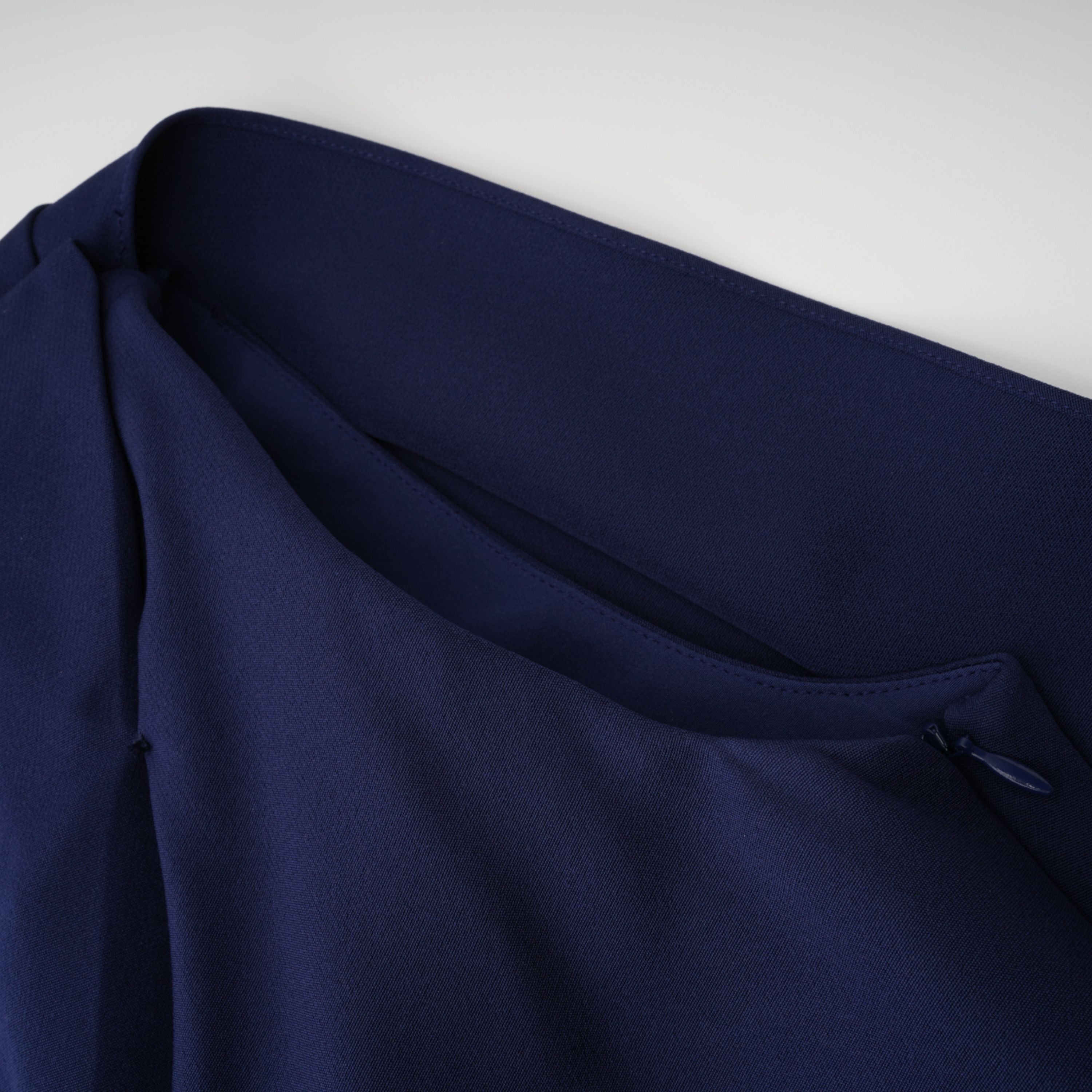 Navy Blue Ribbon Design Midi Dress