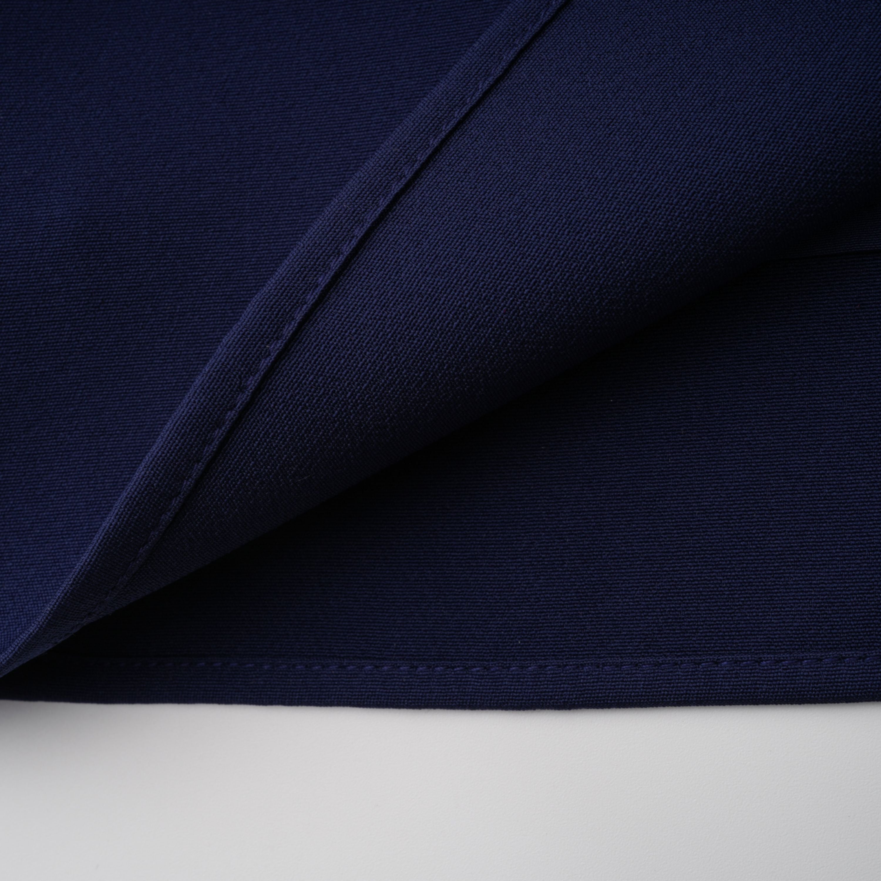 Navy Blue Ribbon Design Midi Dress