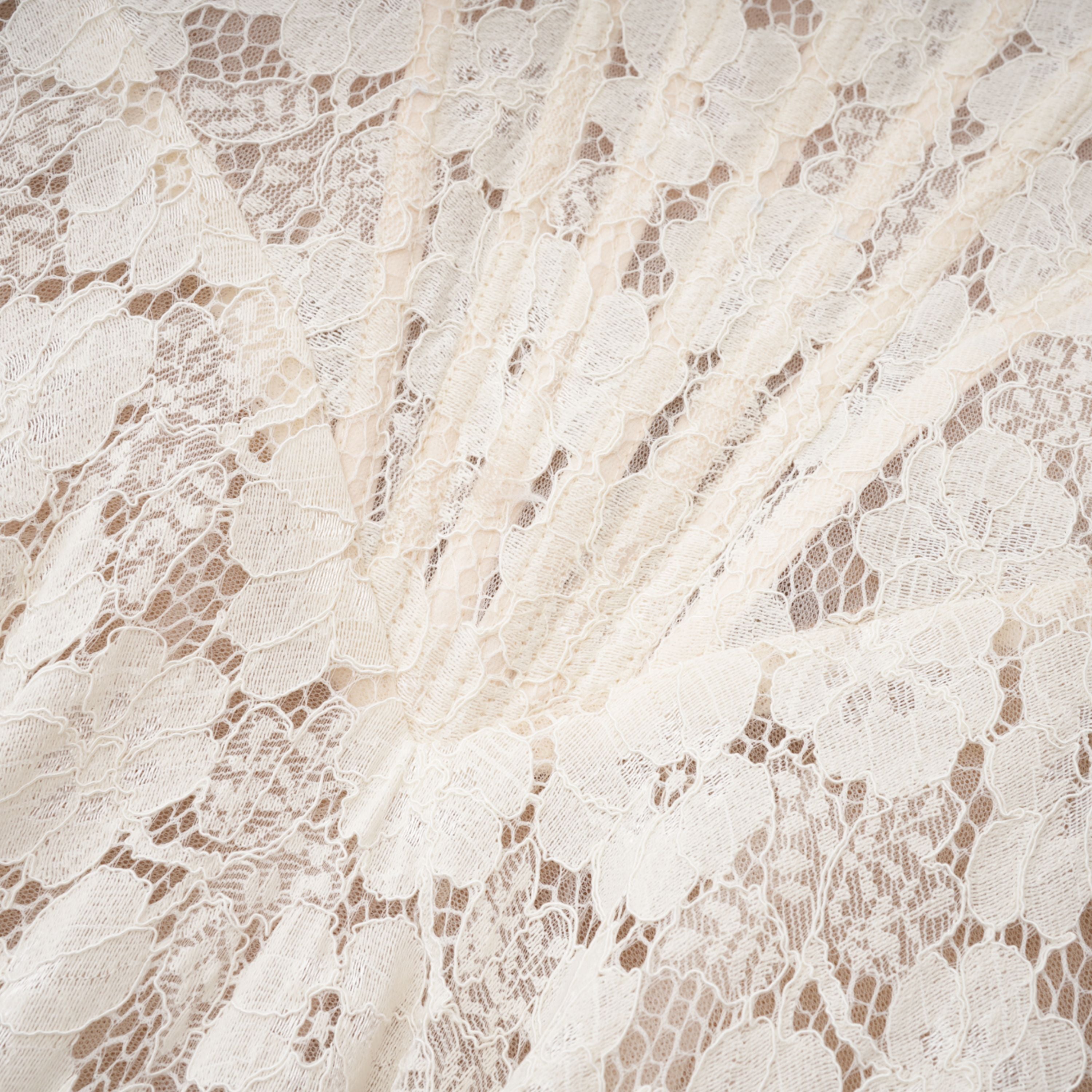 White Lace Corset Maxi Dress