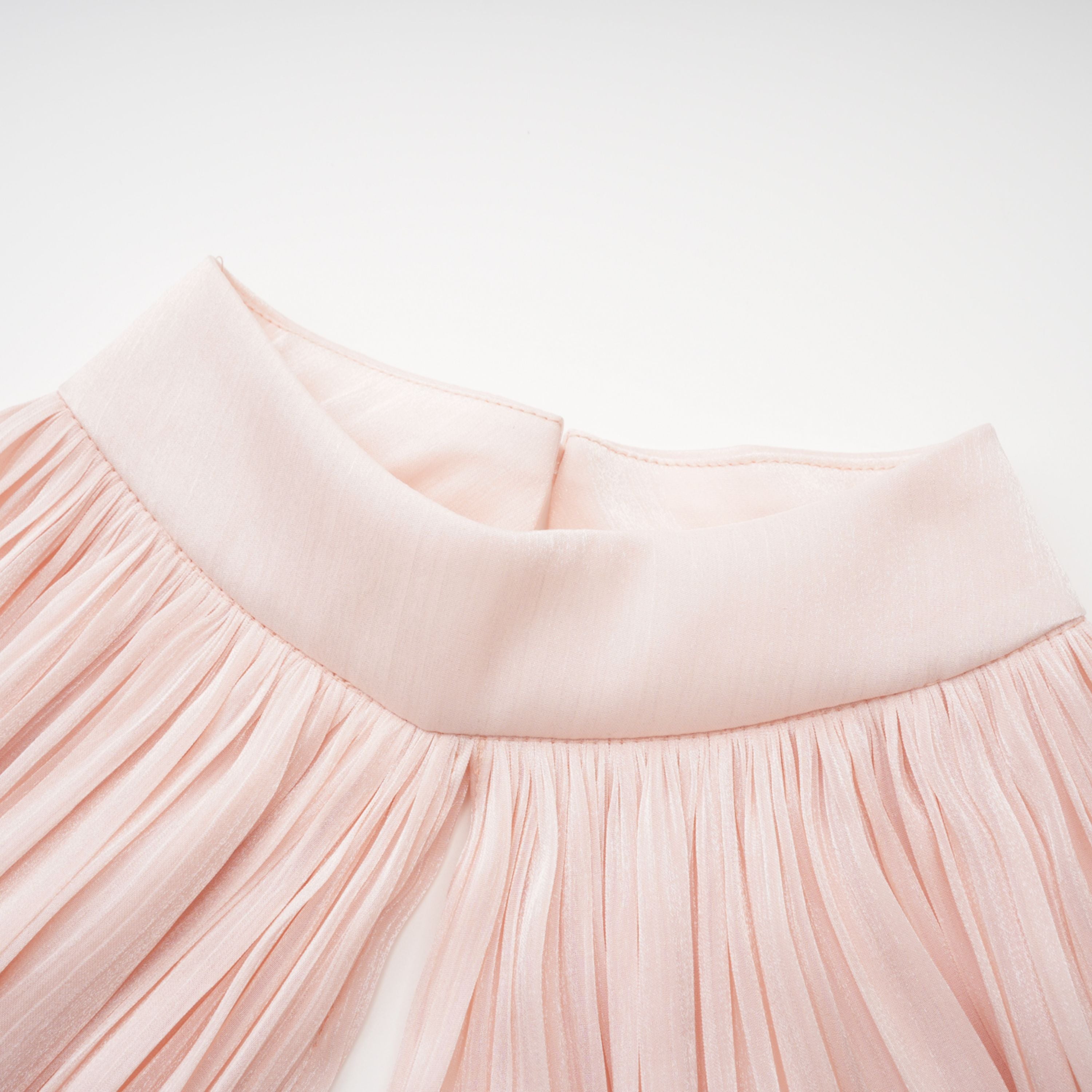 Pink Glossy Cape & Dress
