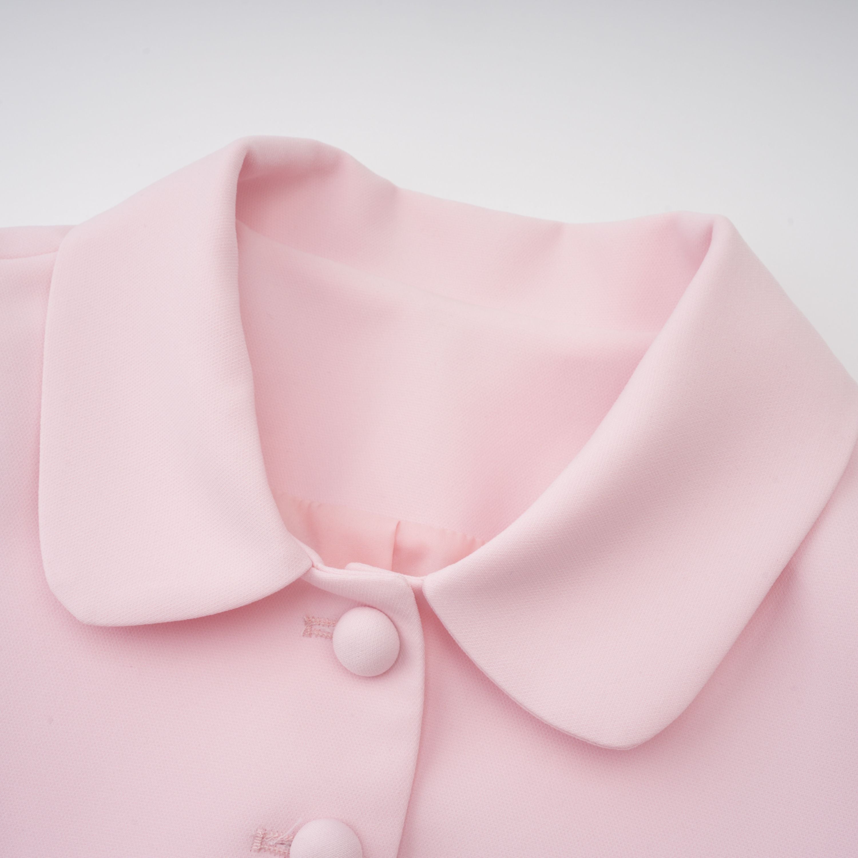 Pink Peter Pan Collar Jacket & Skirt