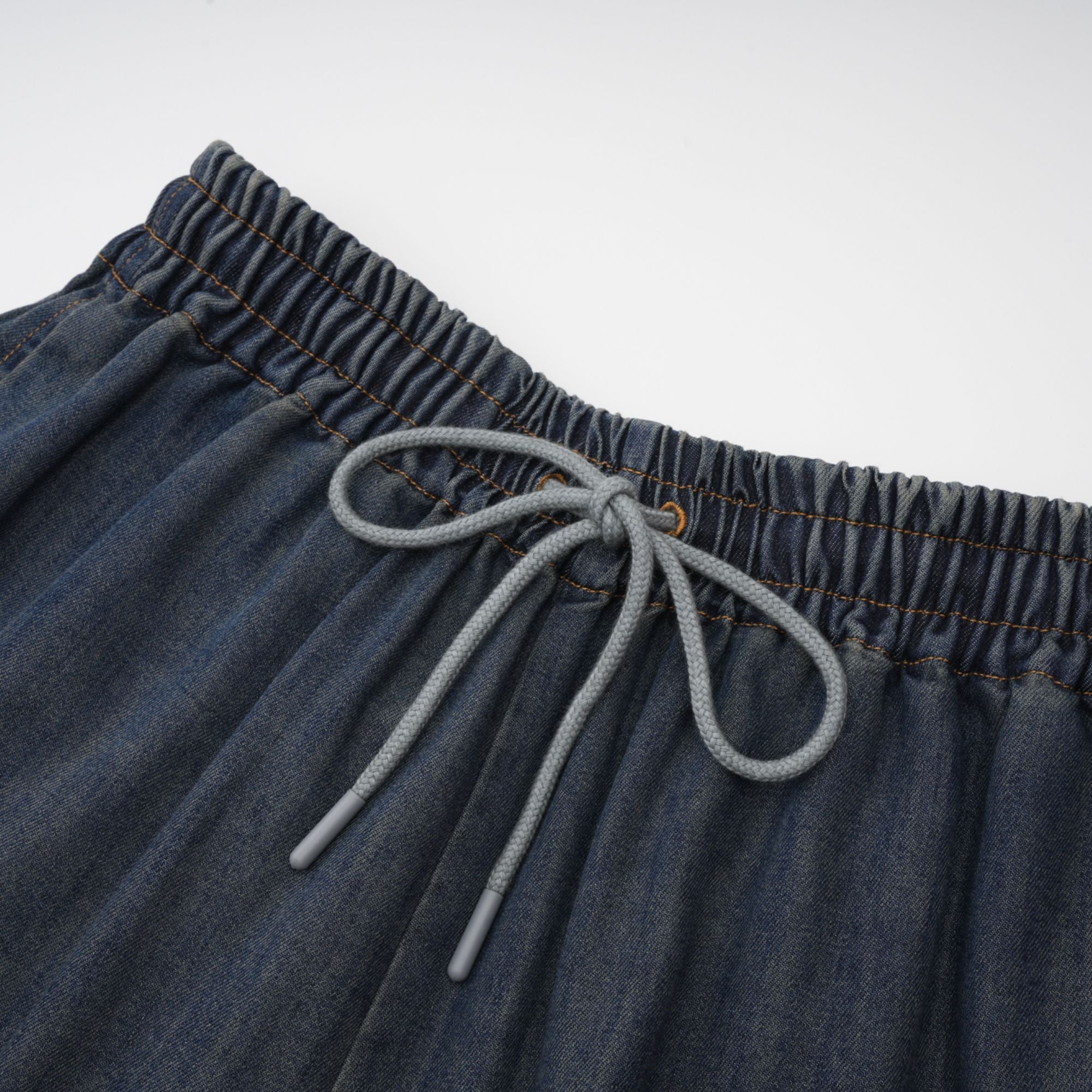 Blue denim camisole and matching skirt with delicate cream lace overlays