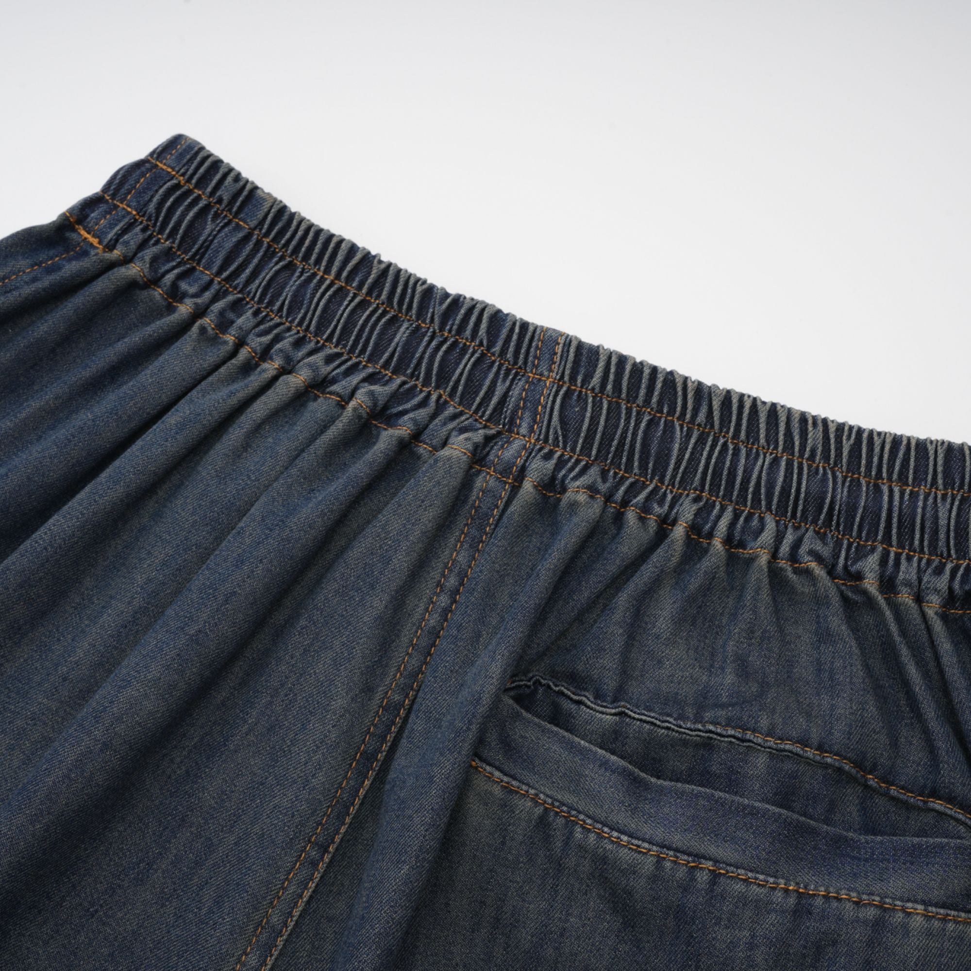 Blue denim camisole and matching skirt with delicate cream lace overlays