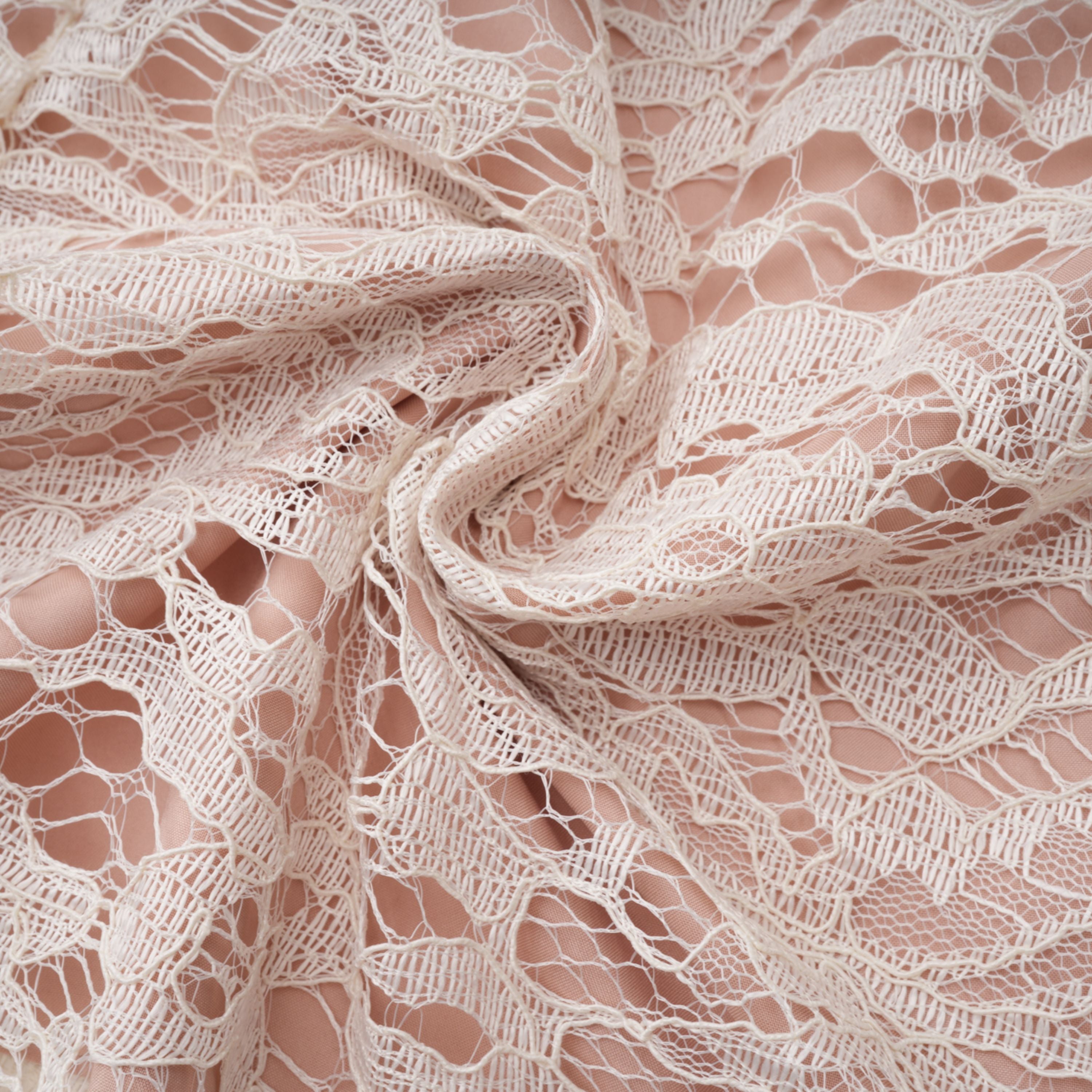 White lace midi dress with a keyhole neckline and a flared skirt over a nude lining