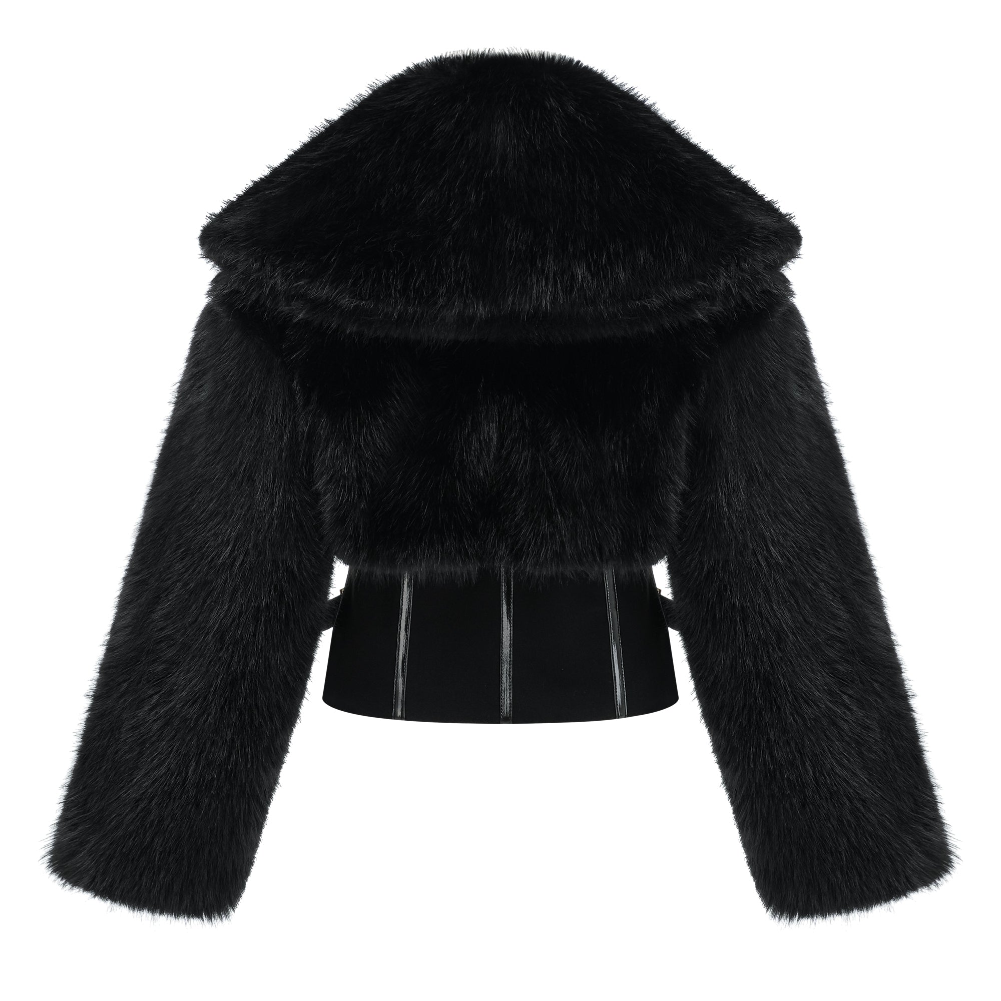 Black Fur-effect Jacket