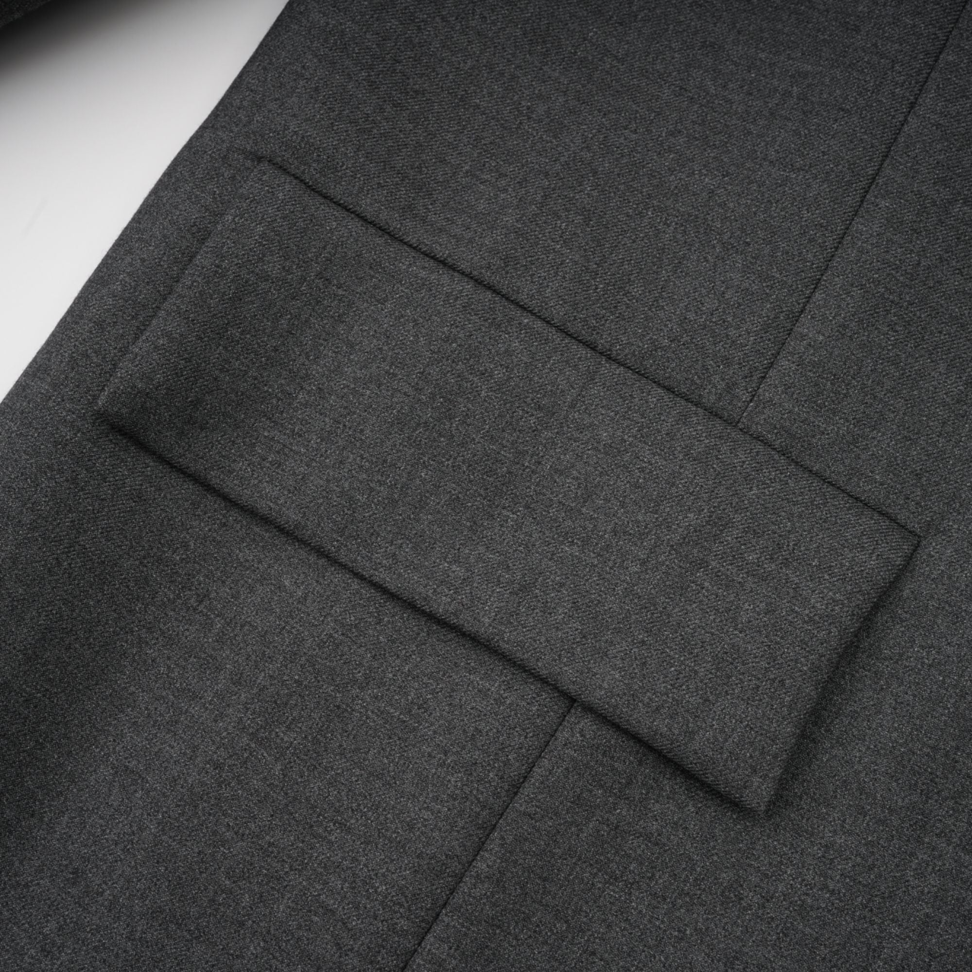 Grey blazer with black lace trim