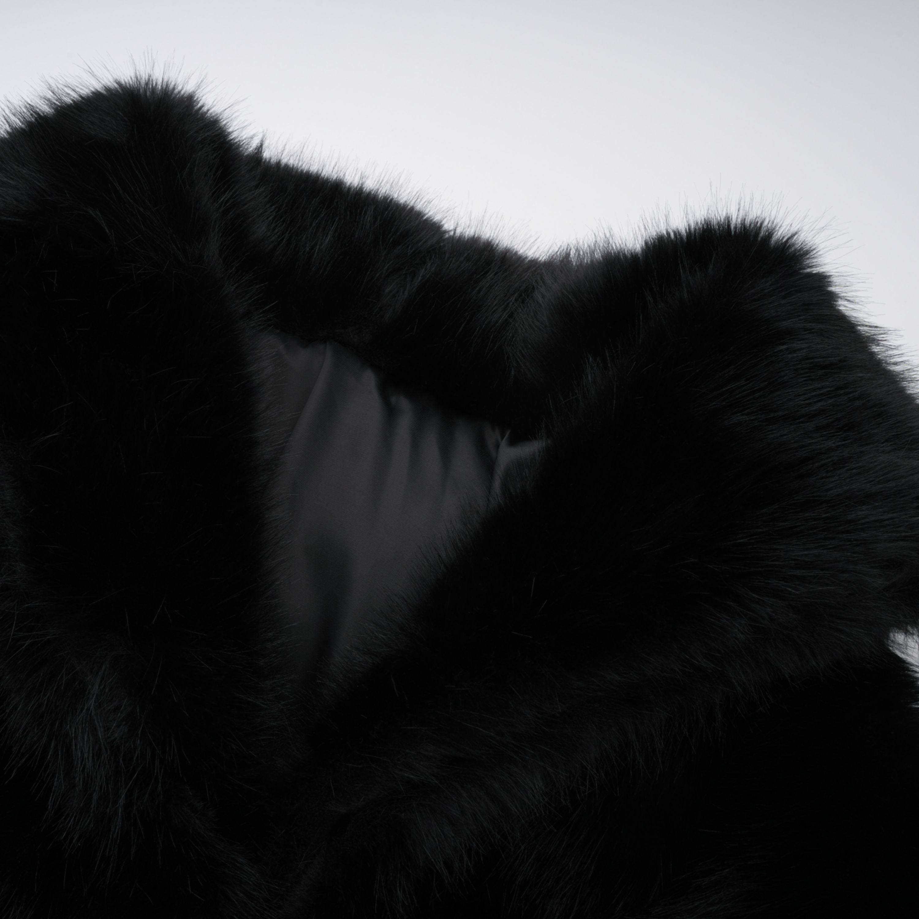 Black Fur-effect Jacket