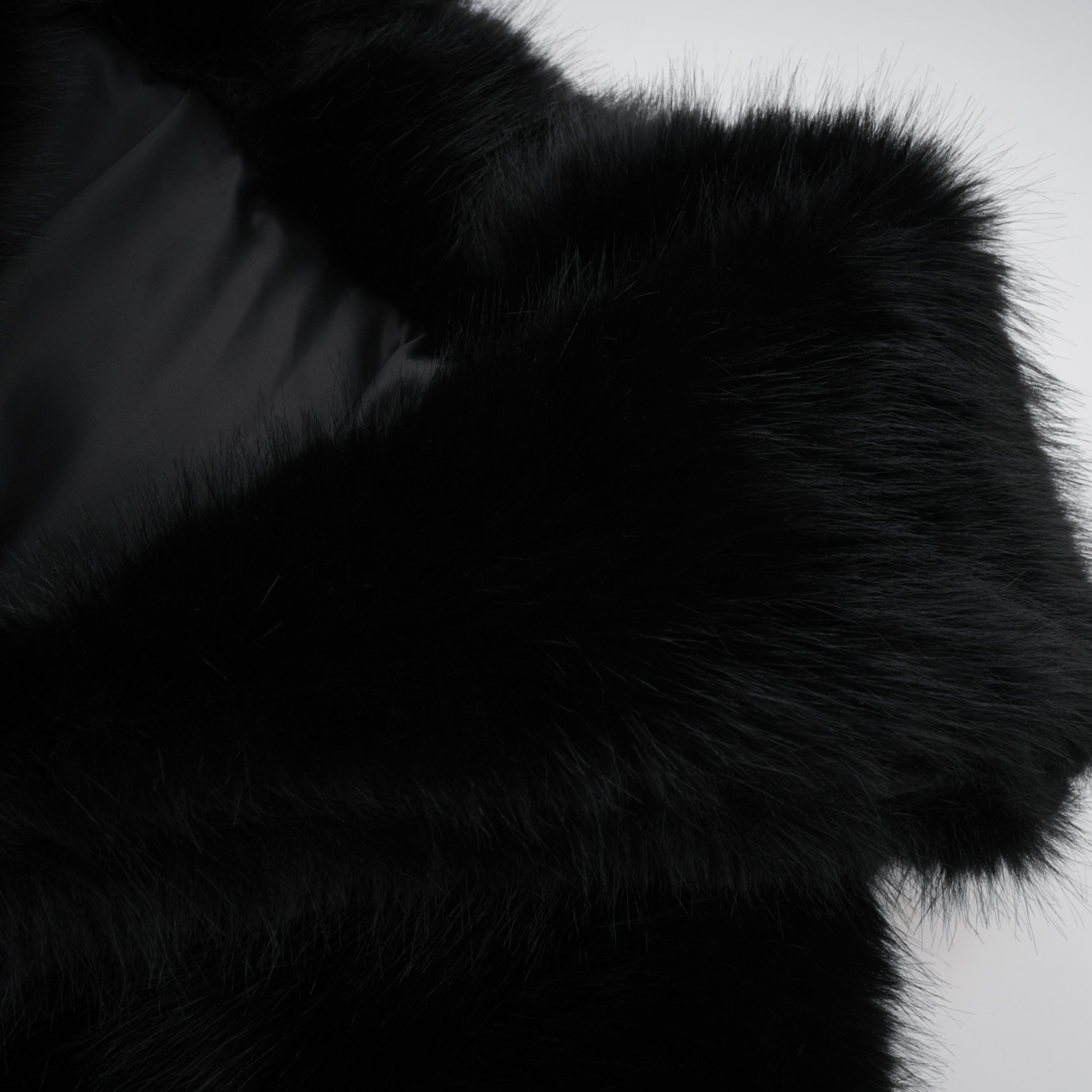 Black Fur-effect Jacket