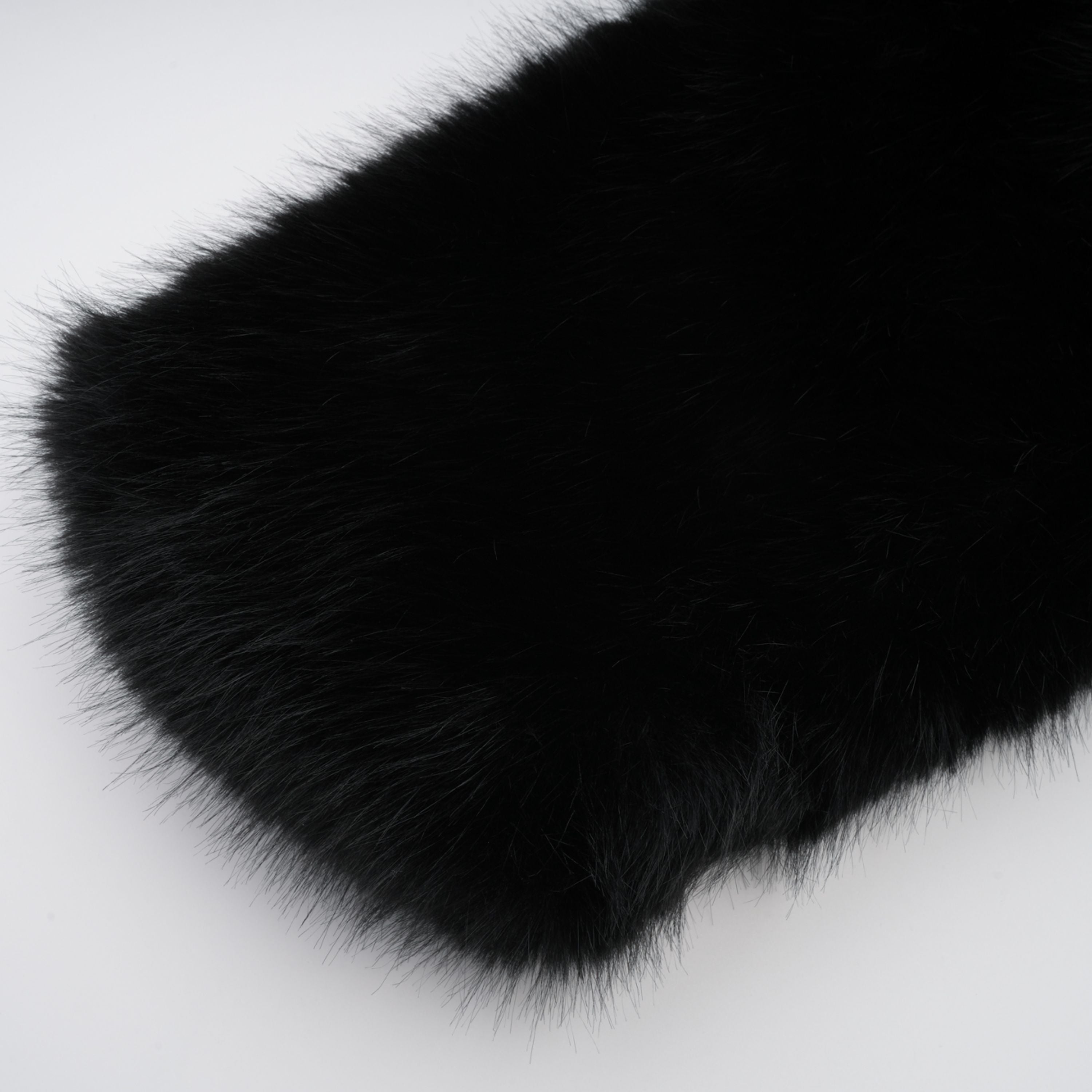Black Fur-effect Jacket