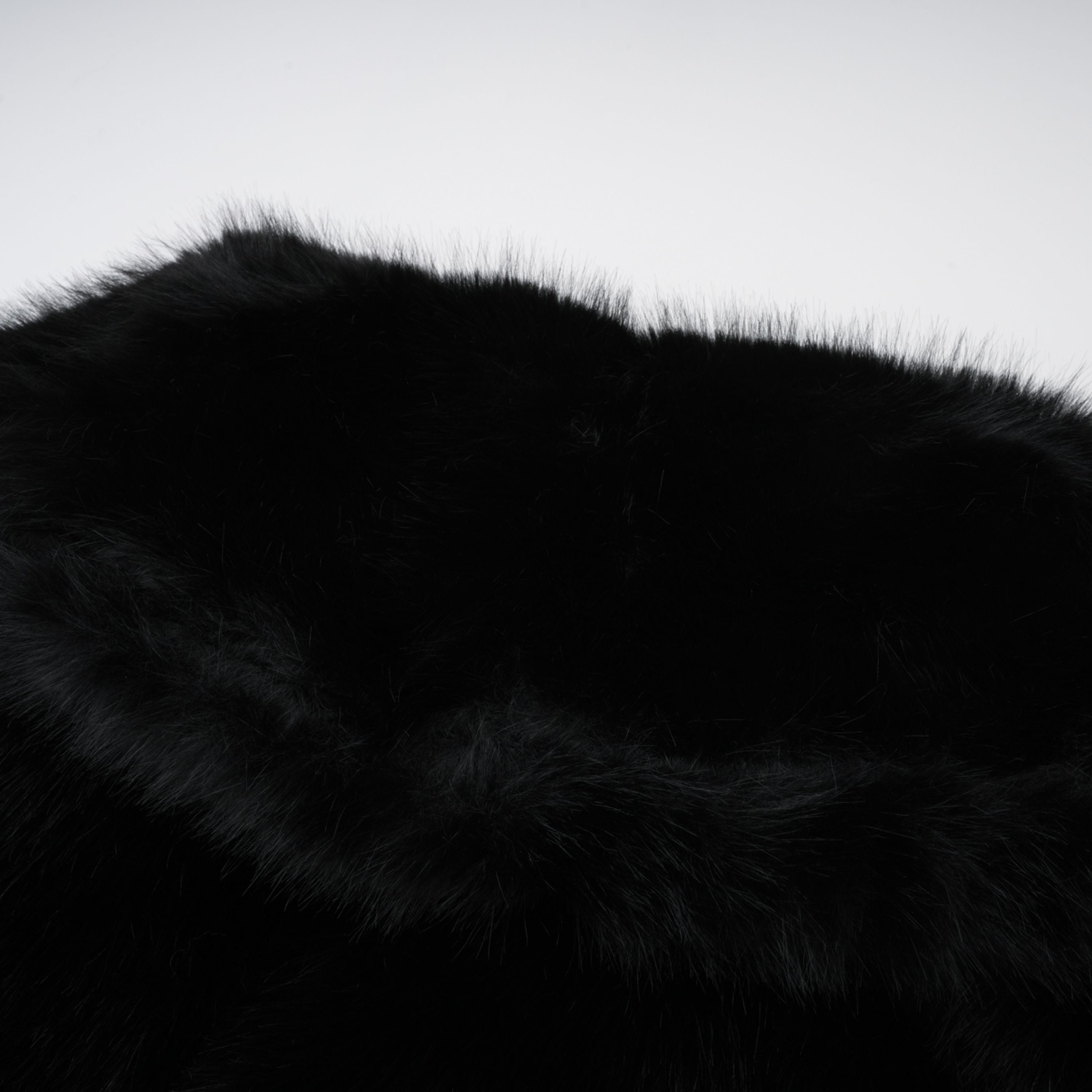 Black Fur-effect Jacket