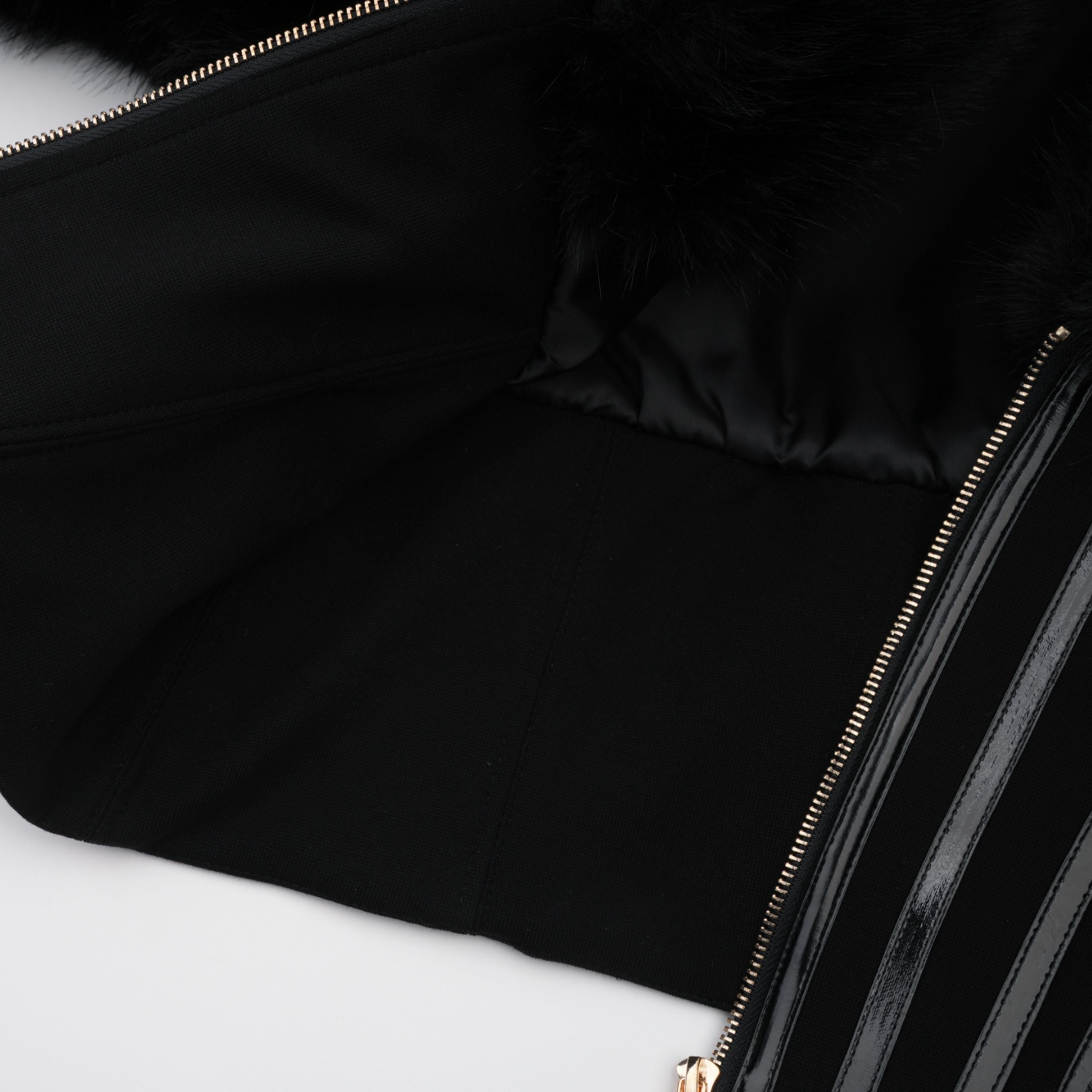 Black Fur-effect Jacket