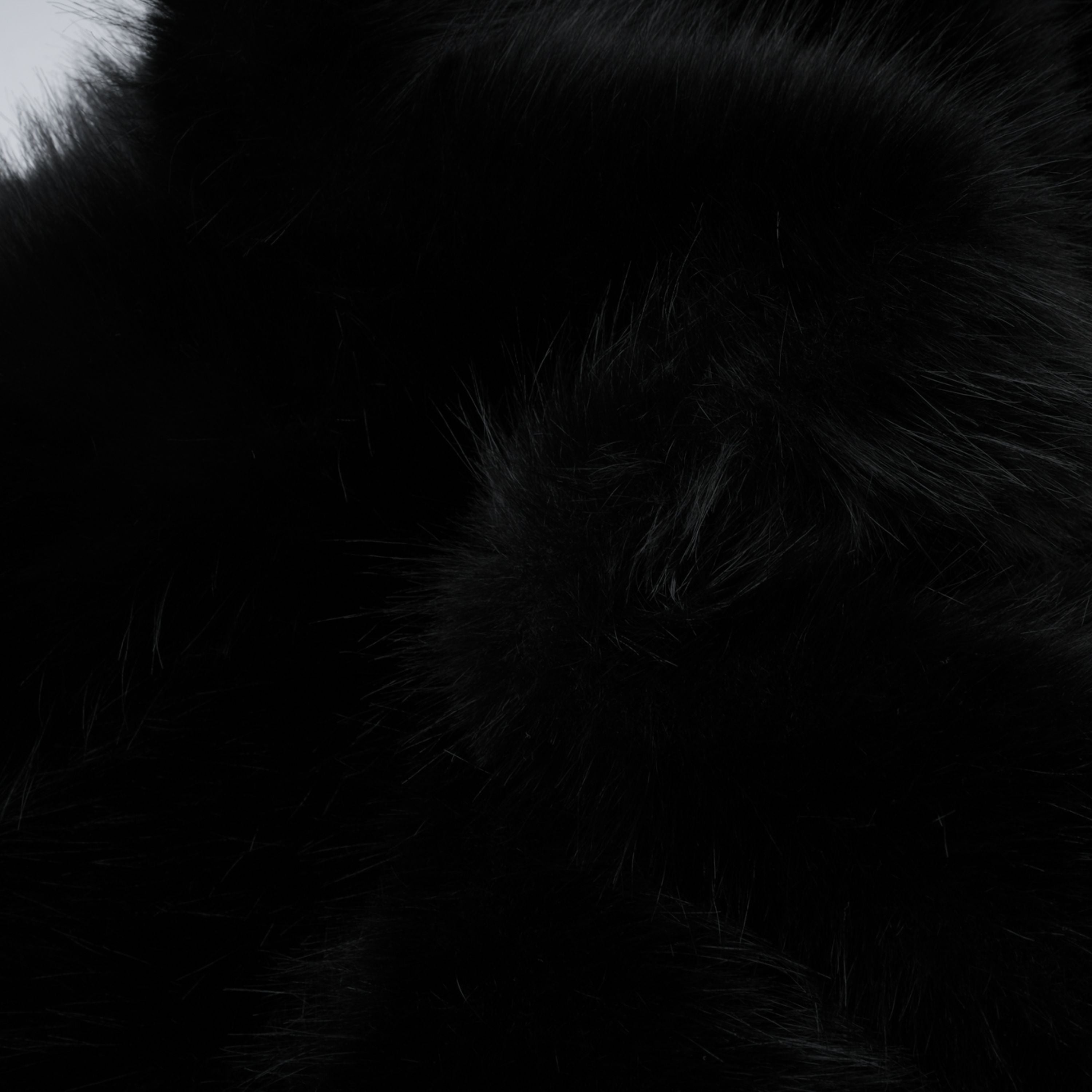 Black Fur-effect Jacket