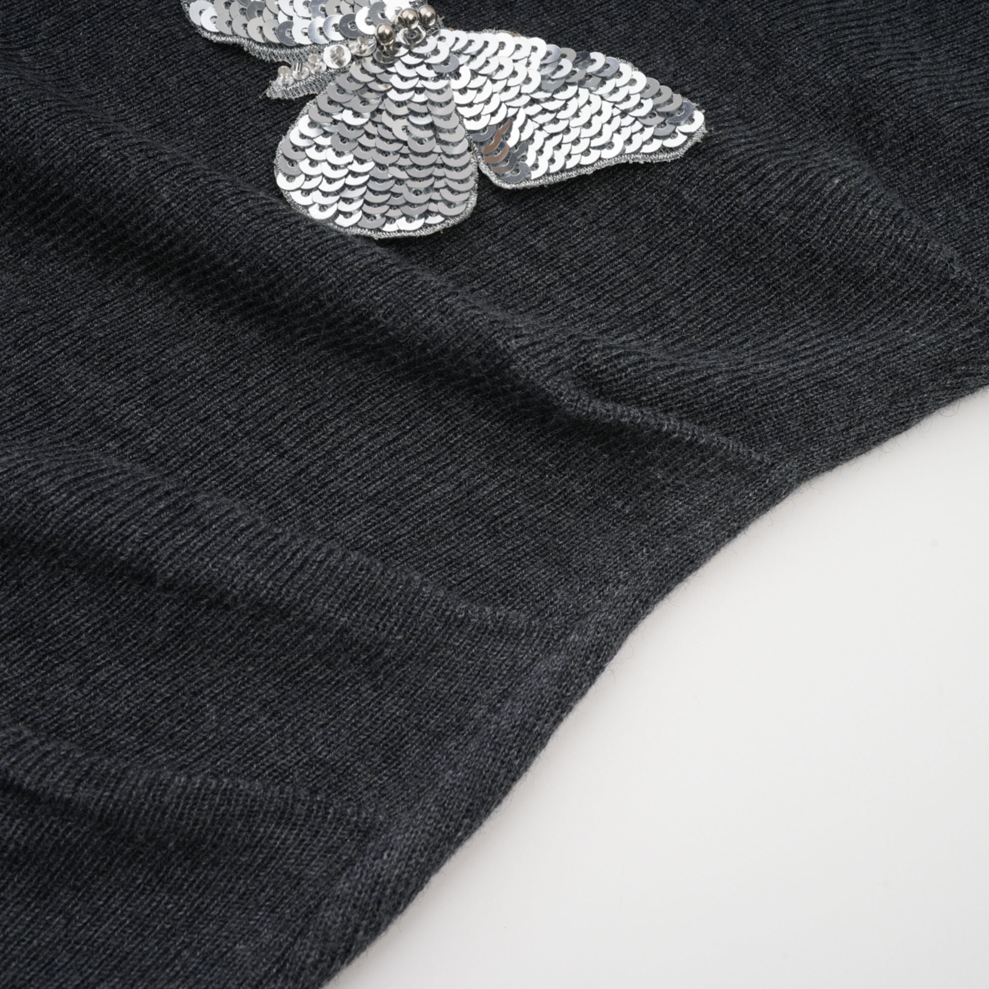 Anastasie Grey Sequined Butterfly-Motif Cardigan