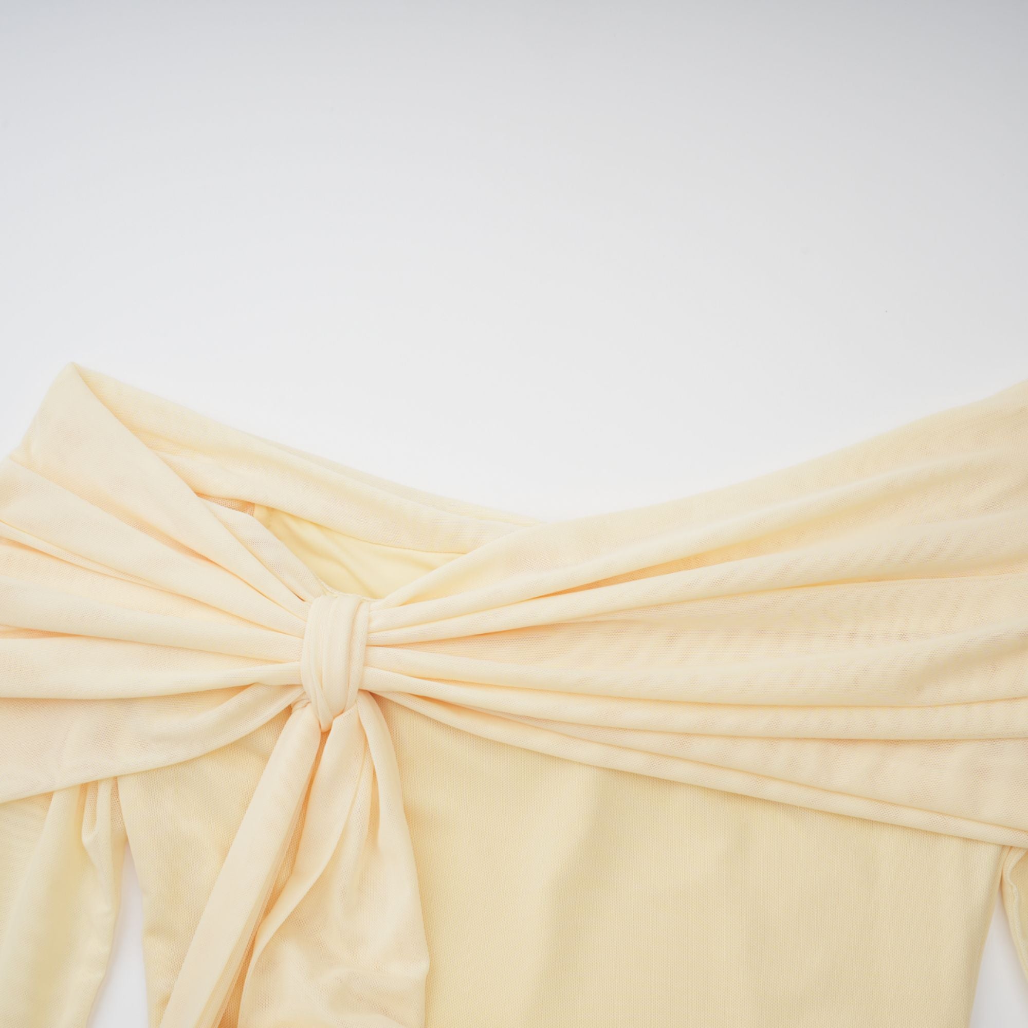 Off-shoulder Maxi Dress in Butter Yellow