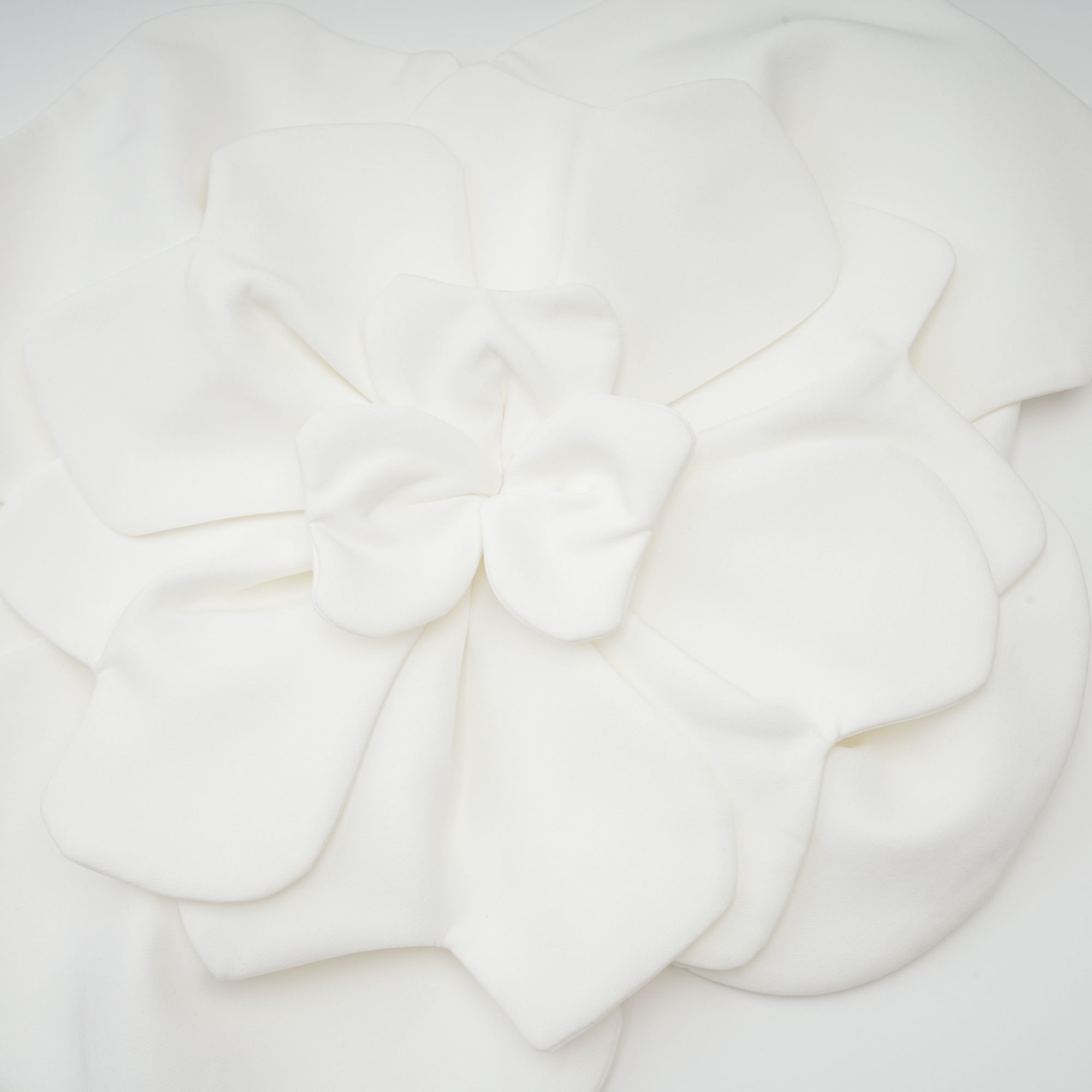 White 3D floral strapless corset top