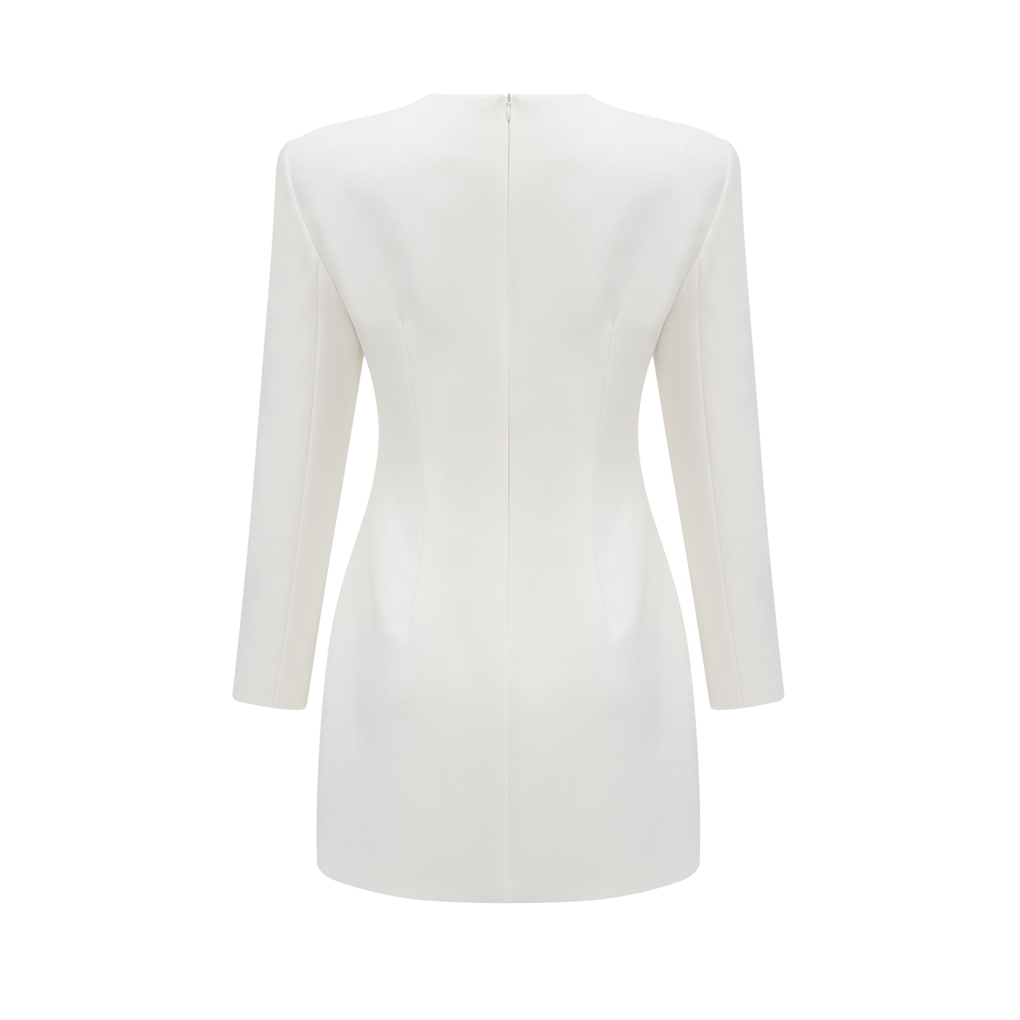 Vanessa White Faux-Flower Embellished Mini Dress
