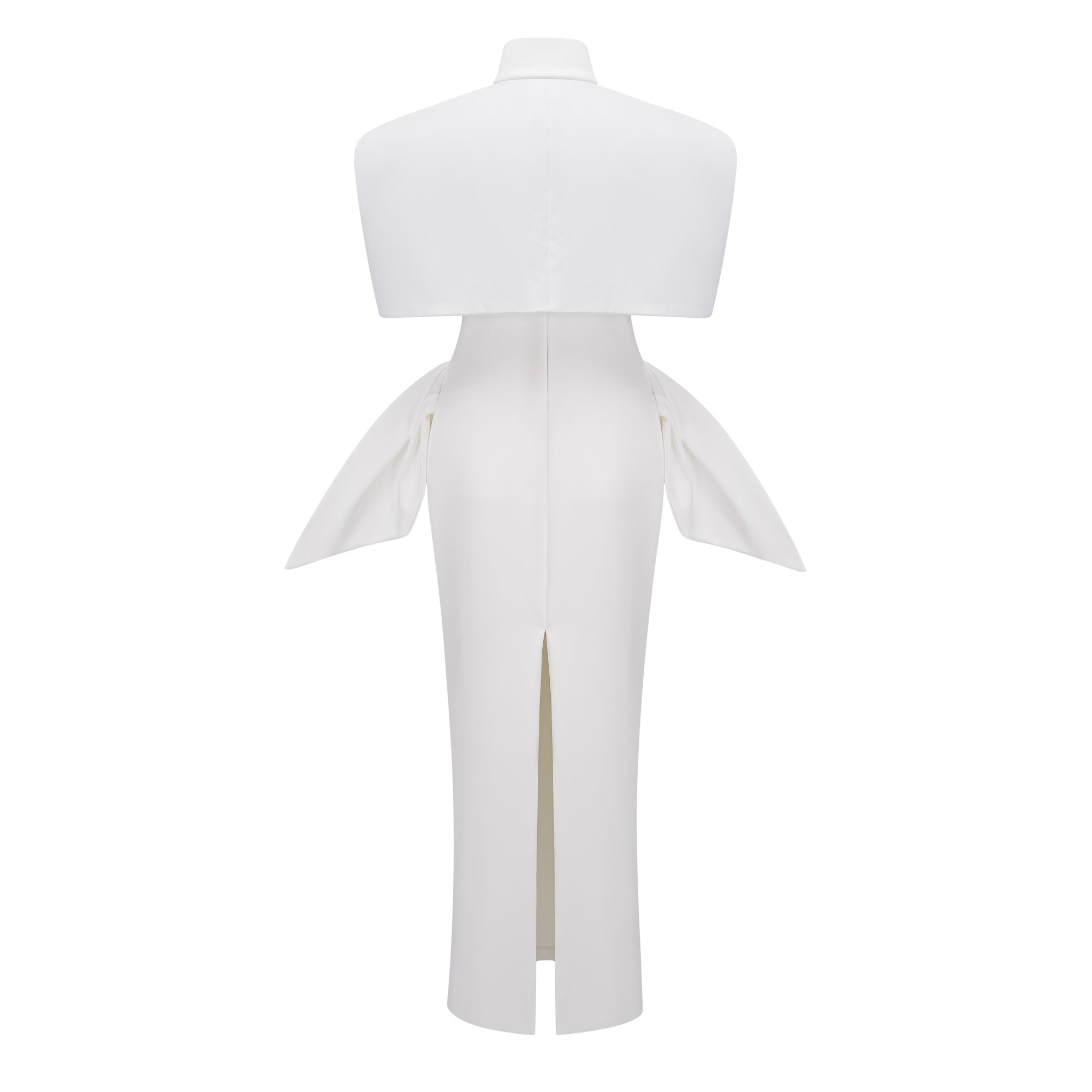 White Structured Cape & Corset Dress Set