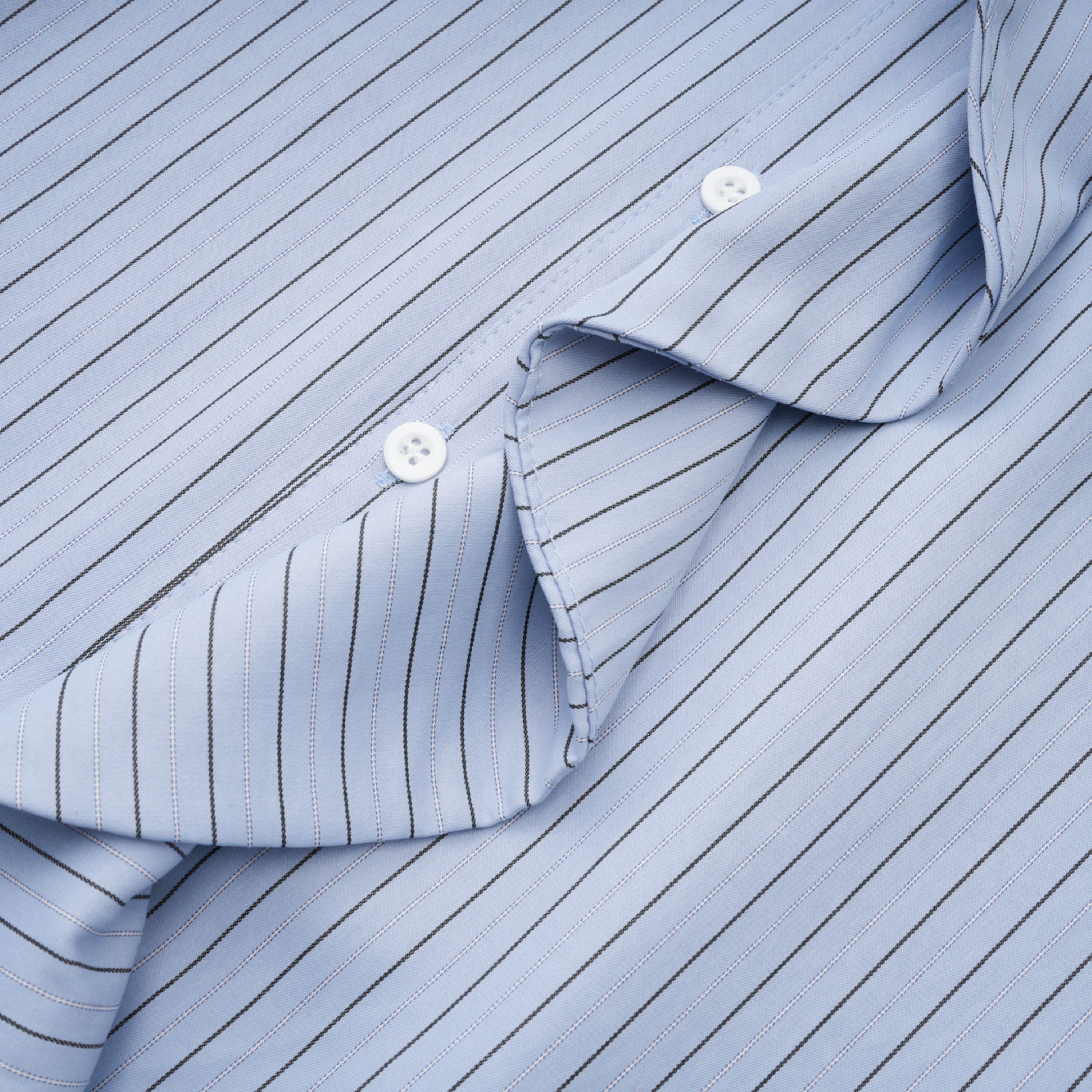 Blue 3D Petal Pinstriped Shirt