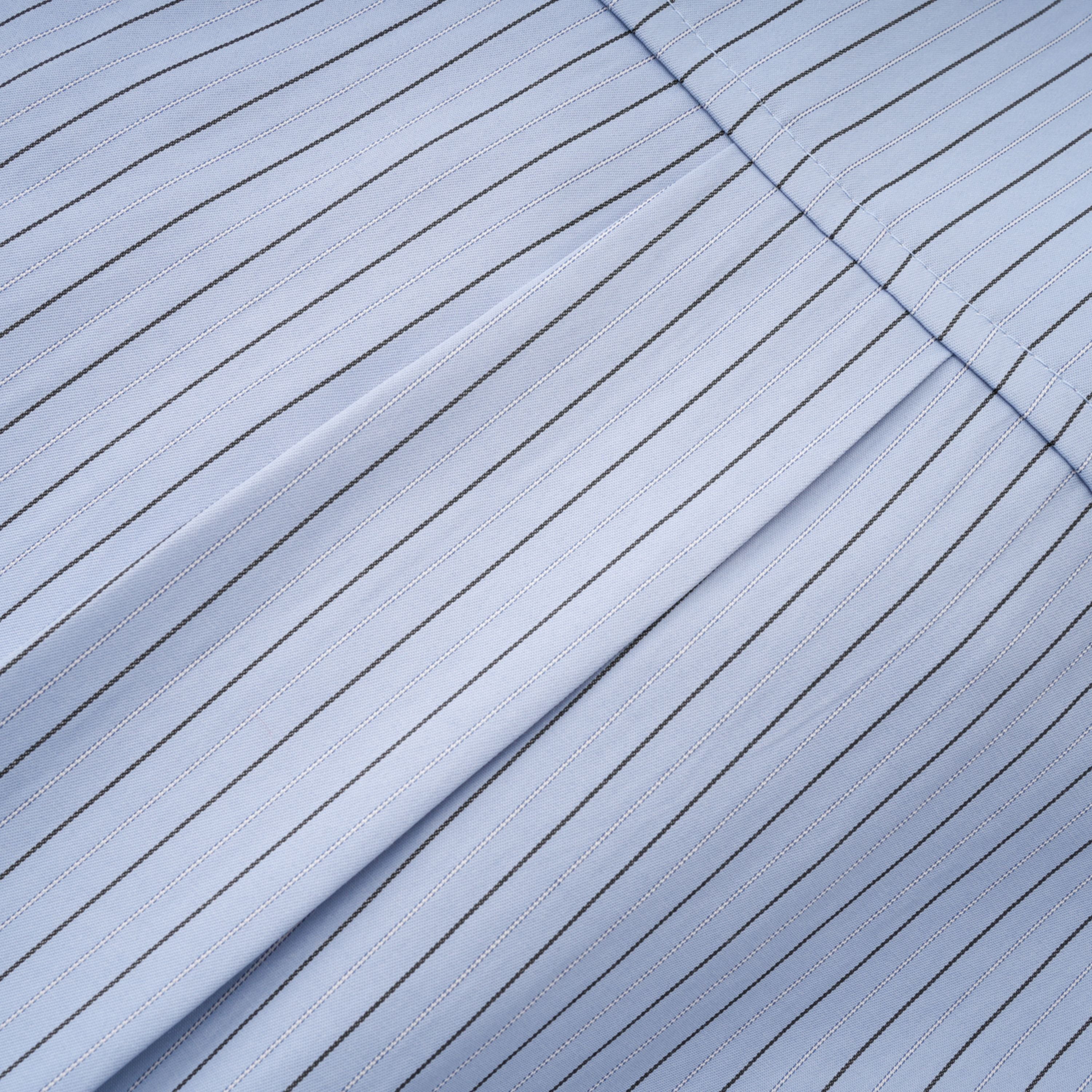 Blue 3D Petal Pinstriped Shirt