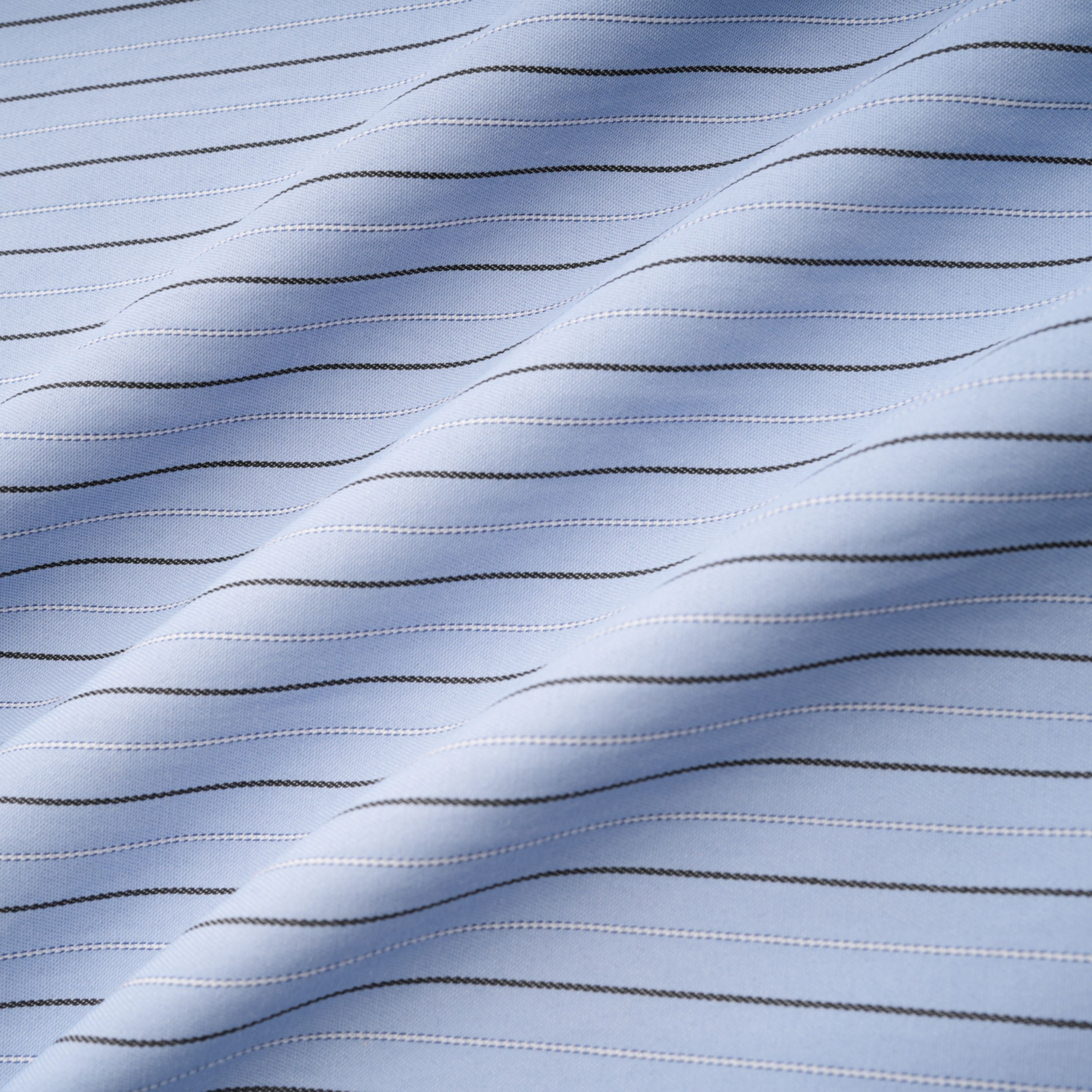 Blue 3D Petal Pinstriped Shirt