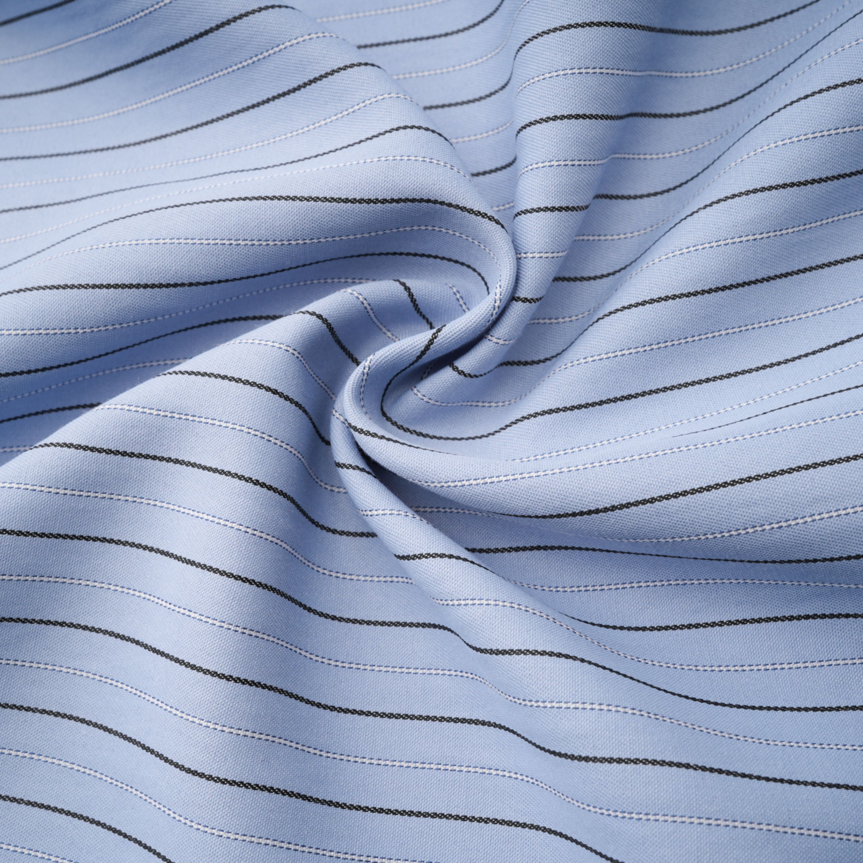 Blue 3D Petal Pinstriped Shirt