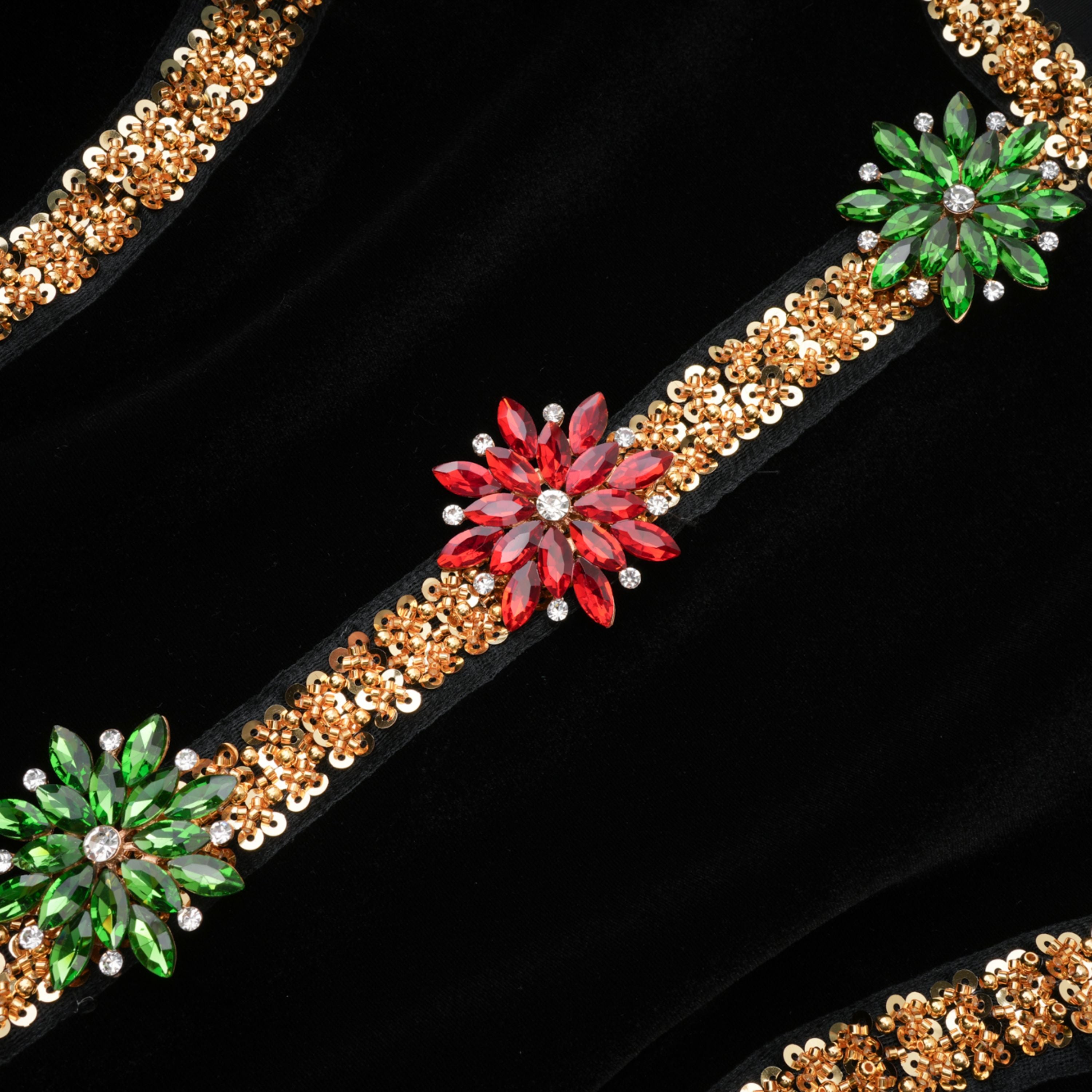 Embellished Velvet Maxi Dress