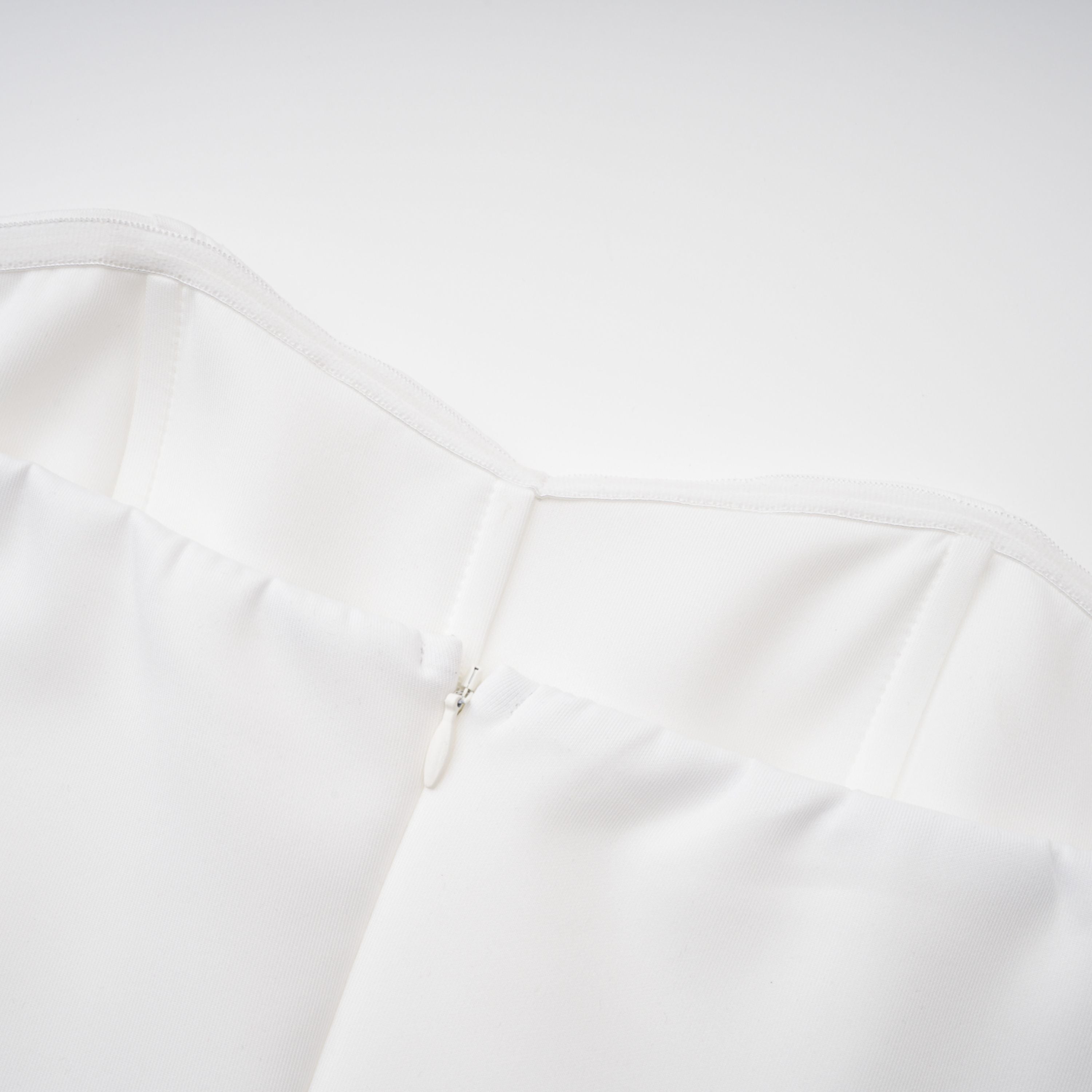 White Structured Cape & Corset Dress Set