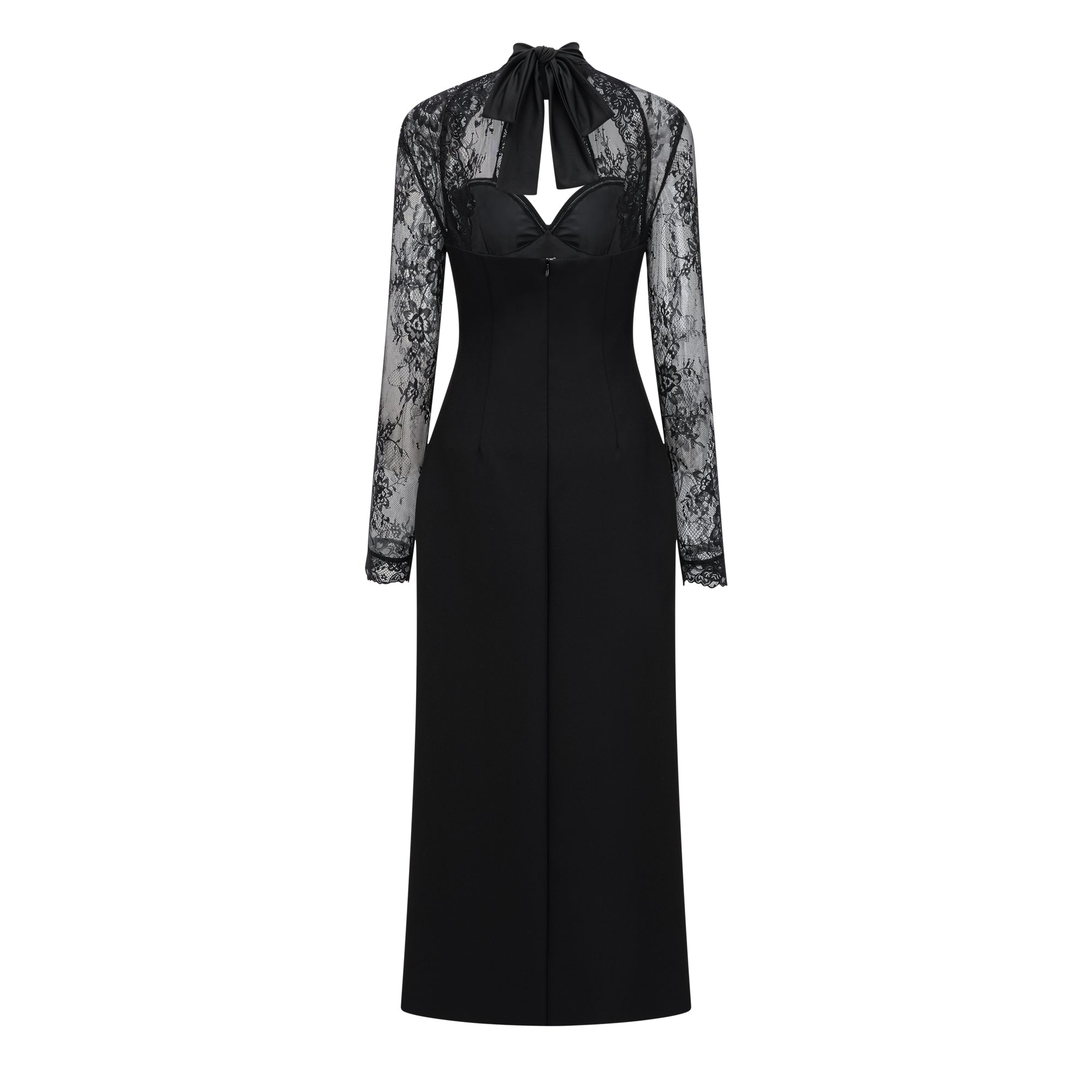 Quitterie Black Lace Panel Maxi Dress – Miss Rosier - Women's