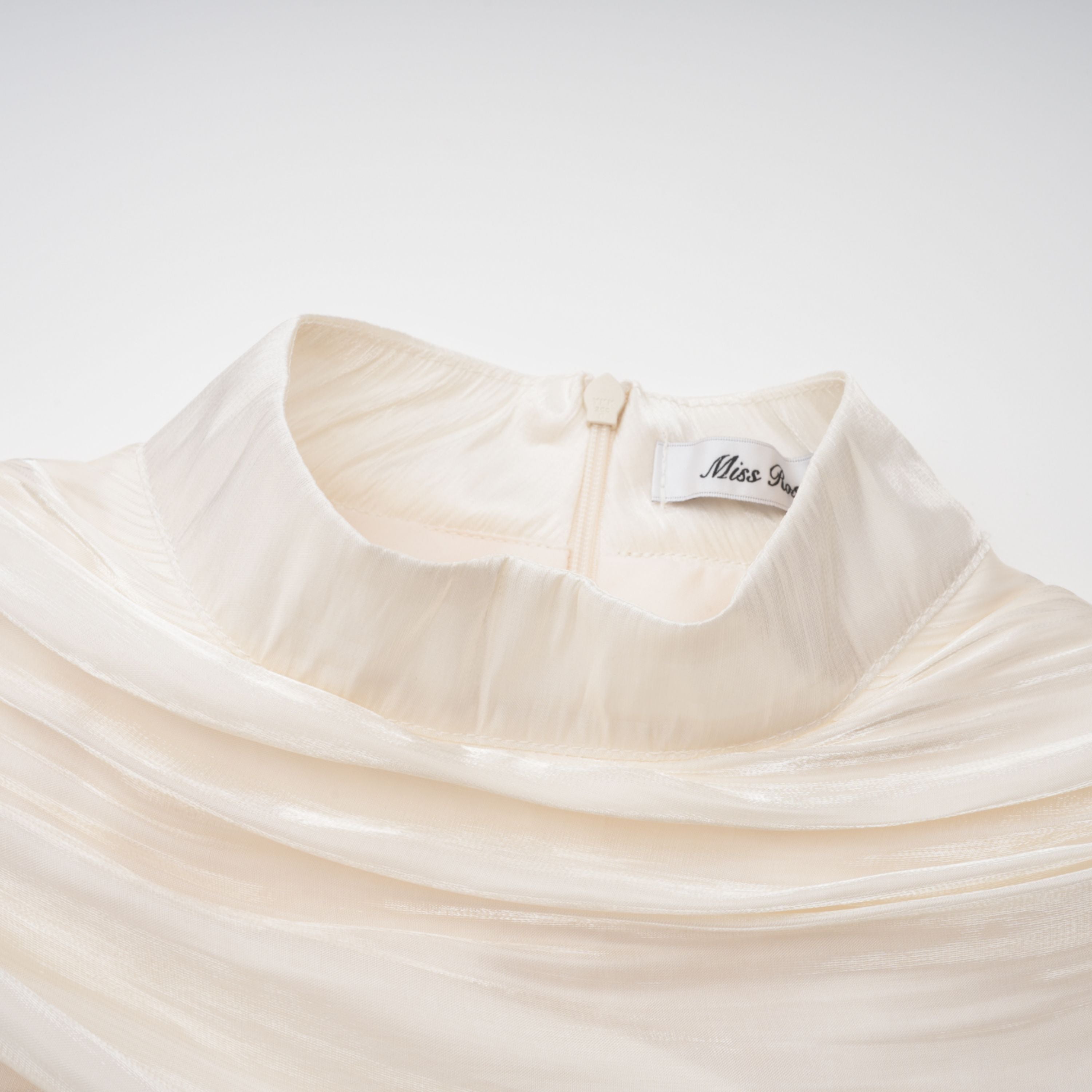 Ruched Cape Ruffled Maxi Dress
