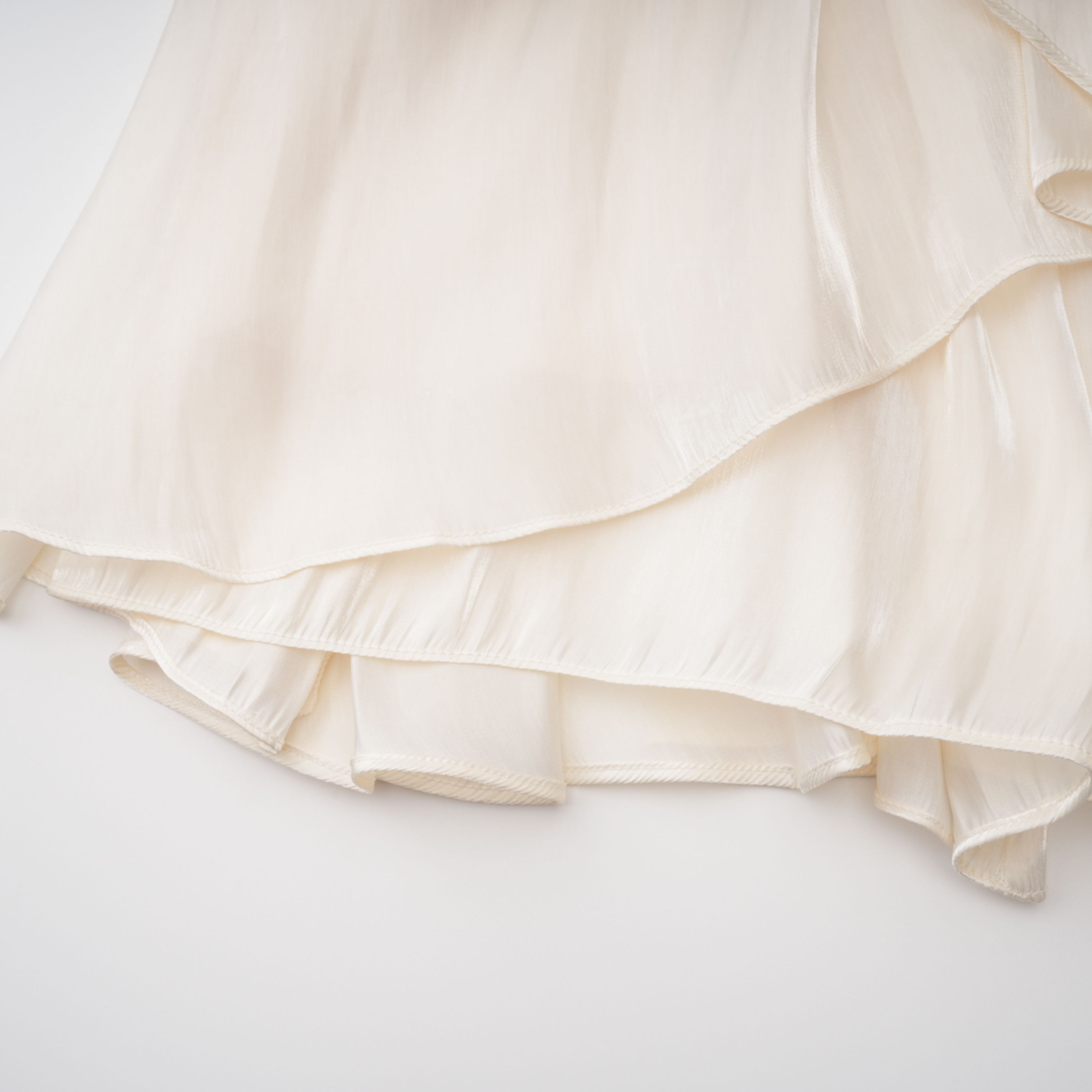 Ruched Cape Ruffled Maxi Dress