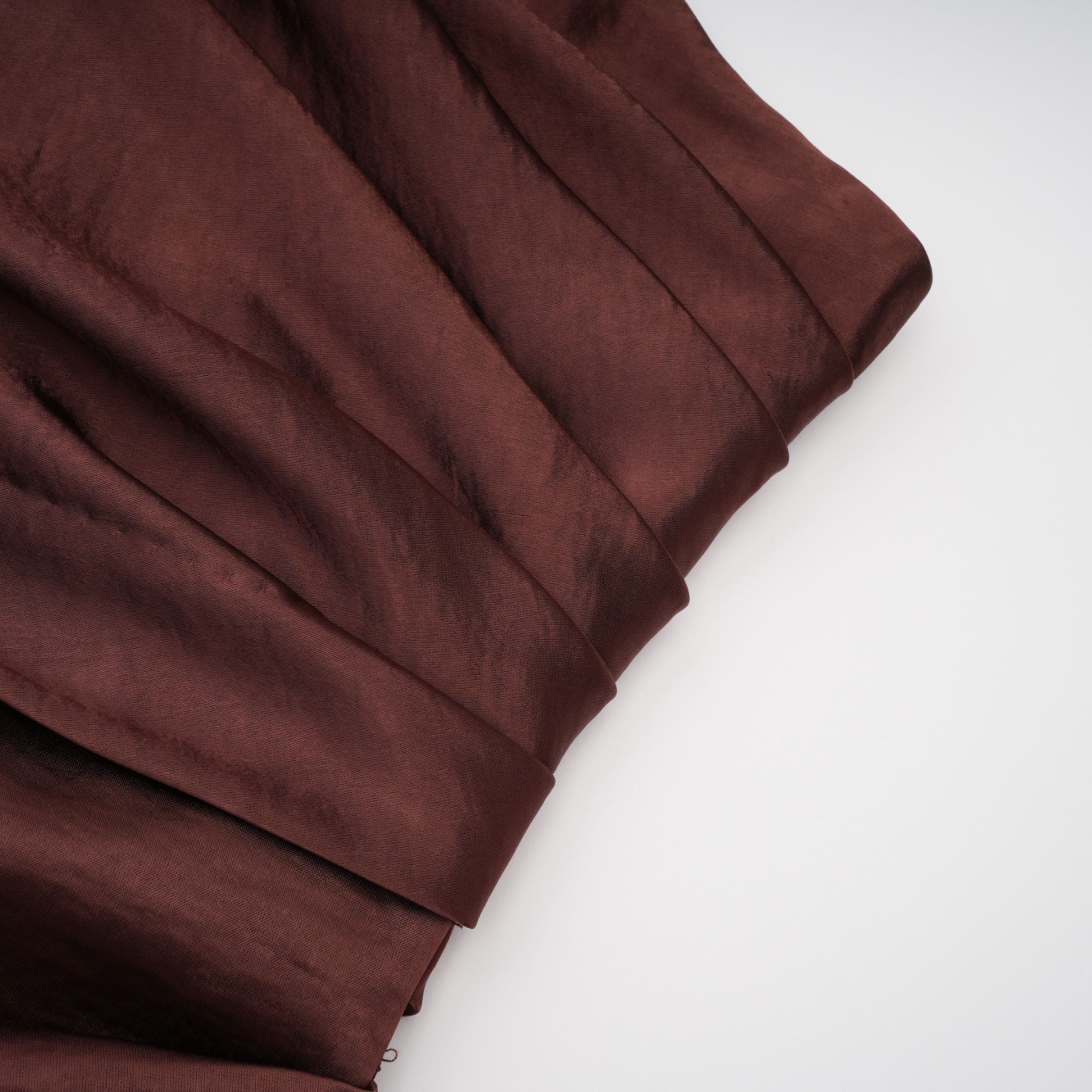 Asymmetrical Gathered Satin Maxi Dress