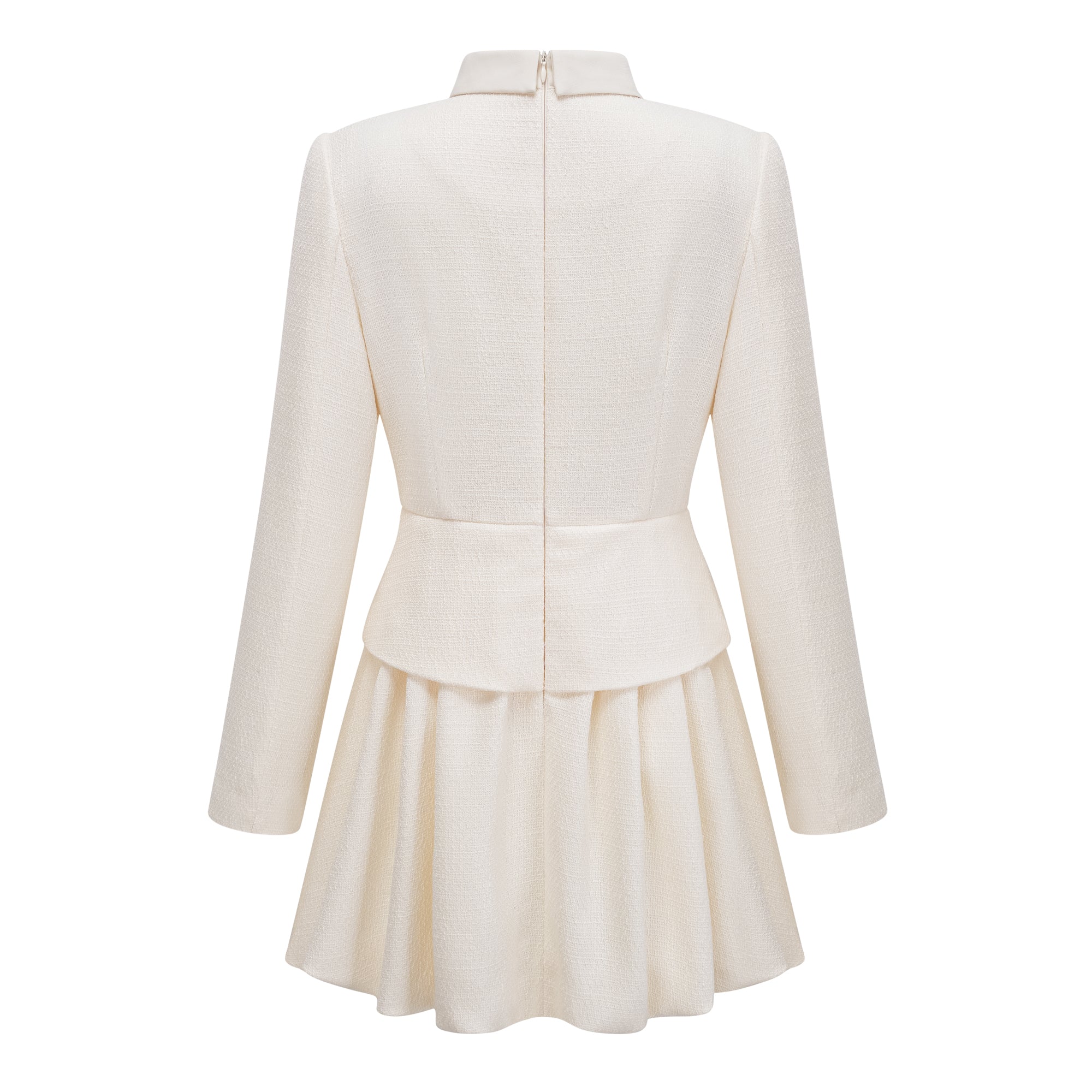Crystal Embellished Tweed Mini Dress