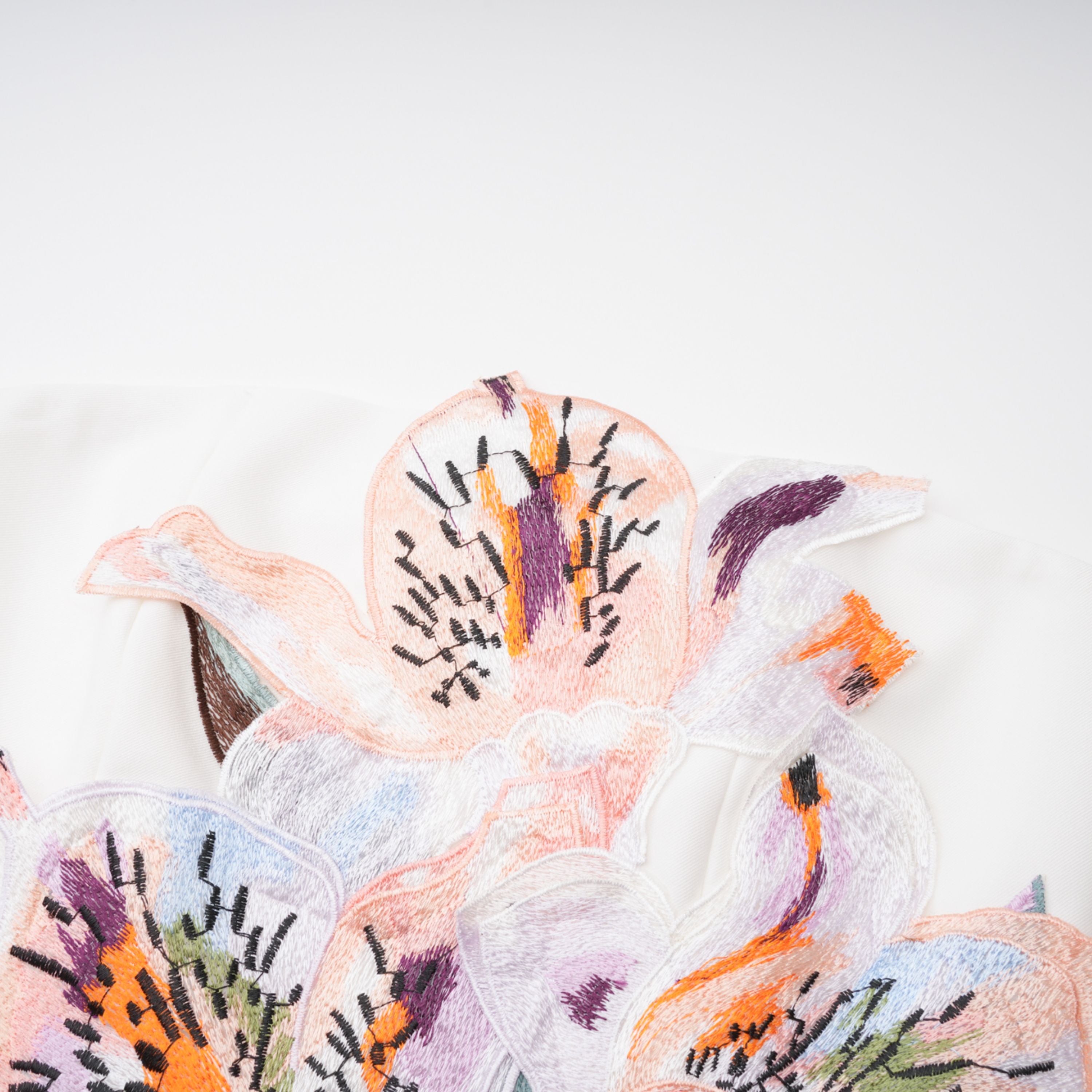 Floral-Appliqué Cocktail Dress