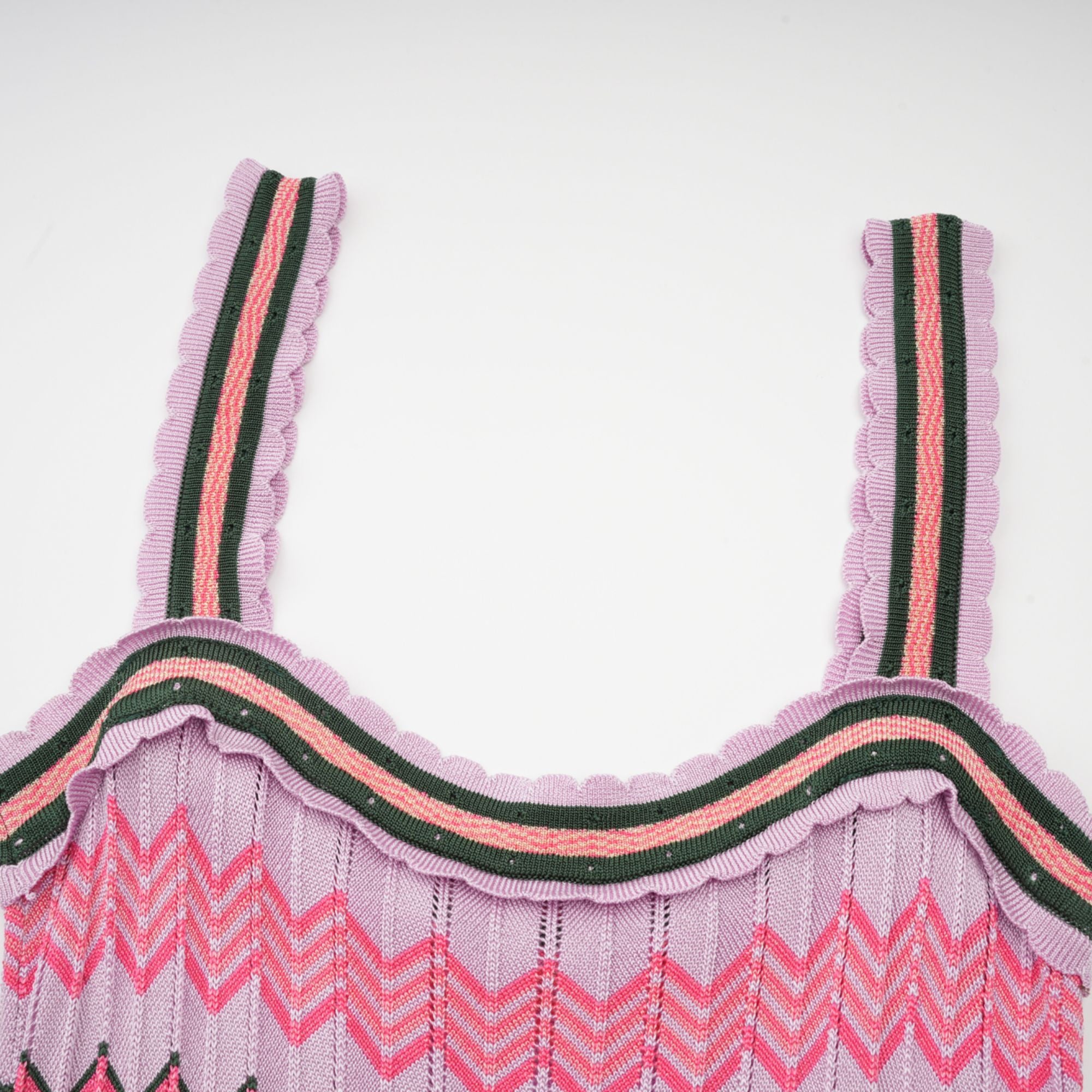 Chevron Knit Midi Dress