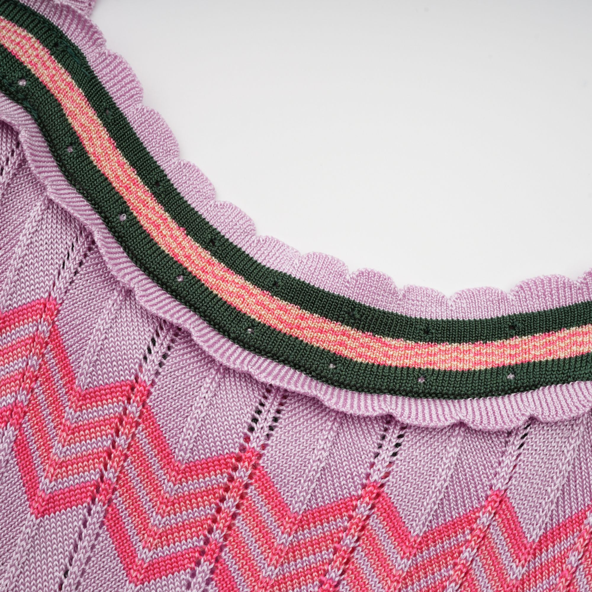 Chevron Knit Midi Dress