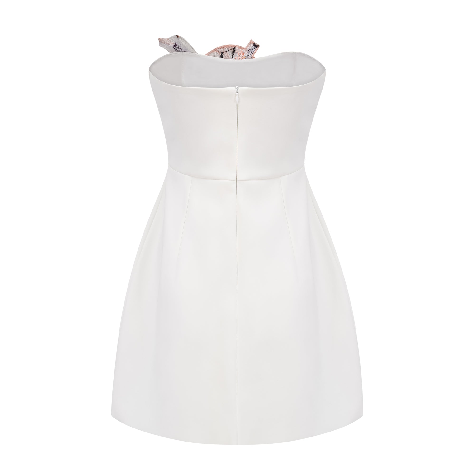 Appliqué Floral Bustier Mini Dress