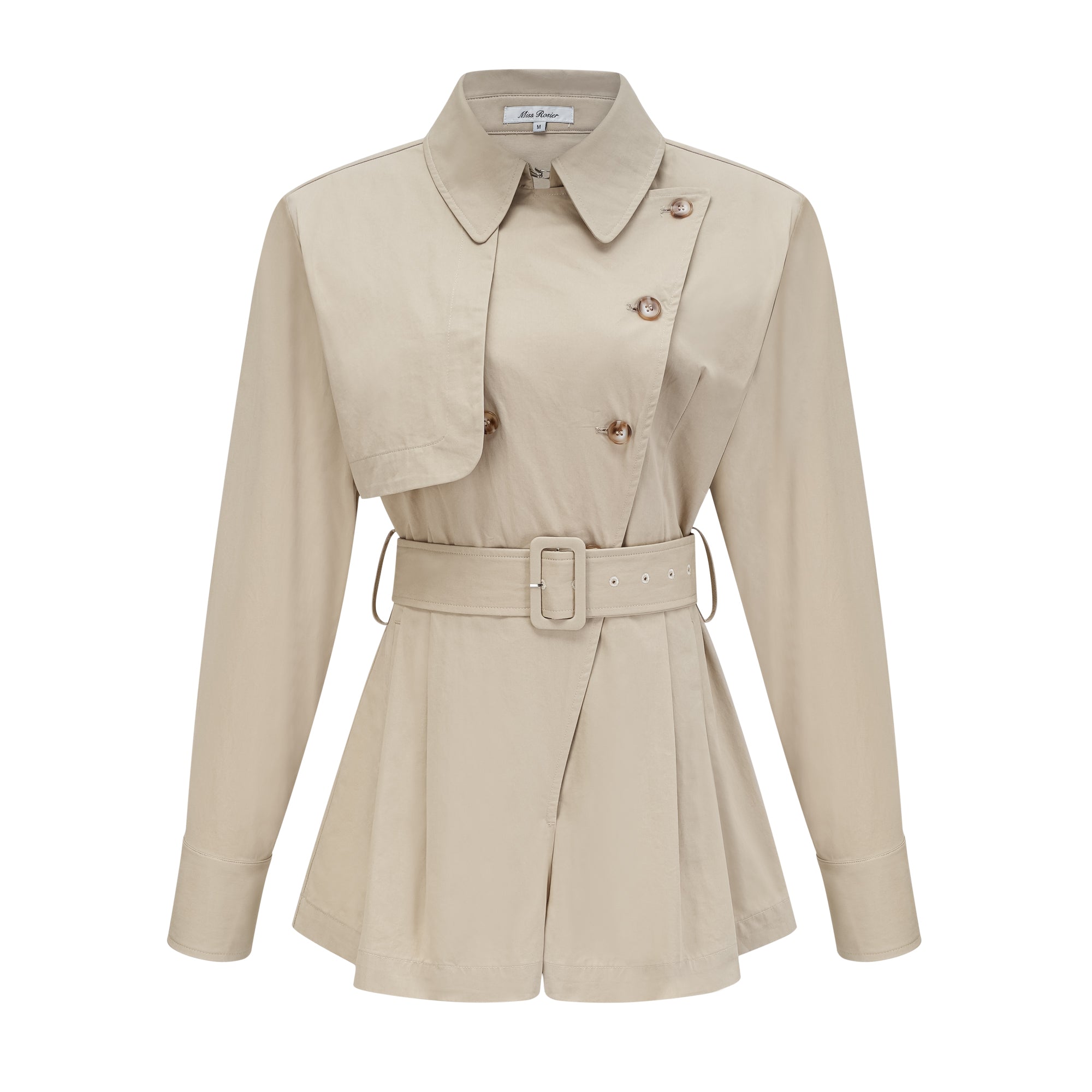 Asymmetrical Trench Style Playsuit