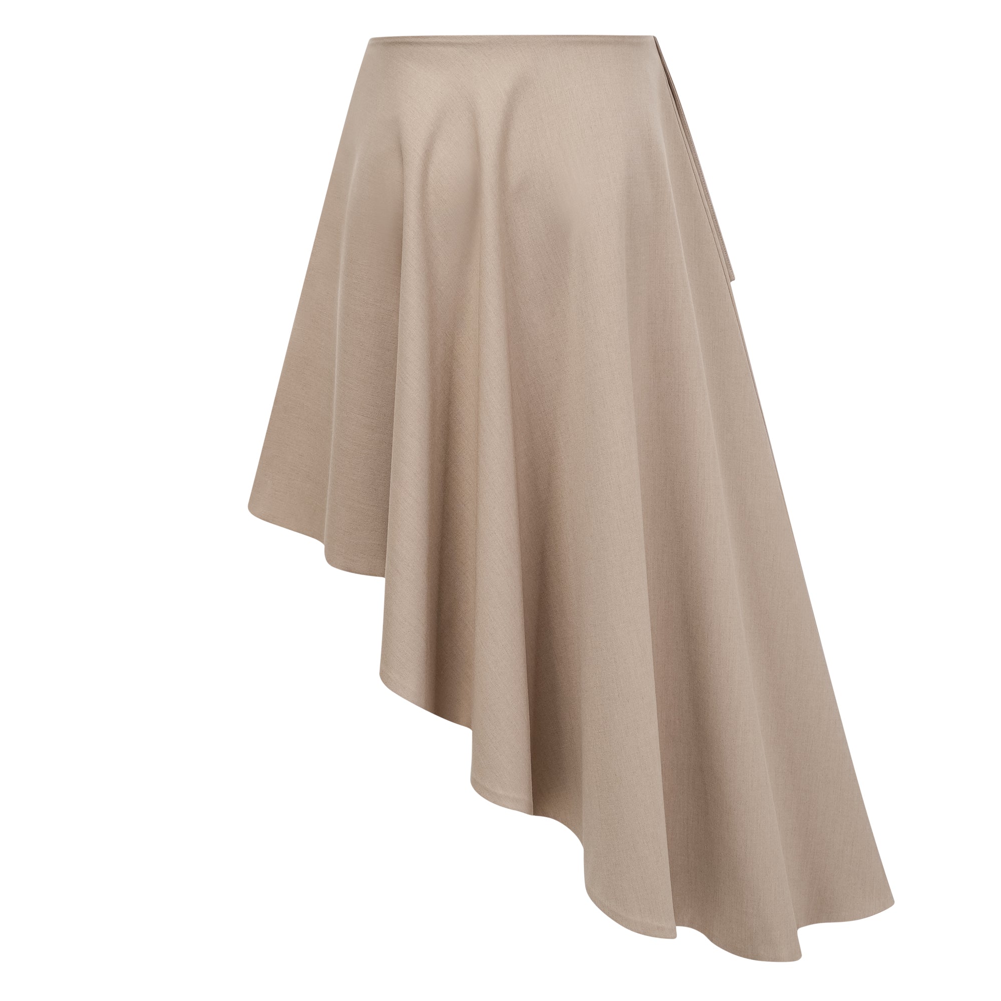 Draped Asymmetrical Mini Skirt