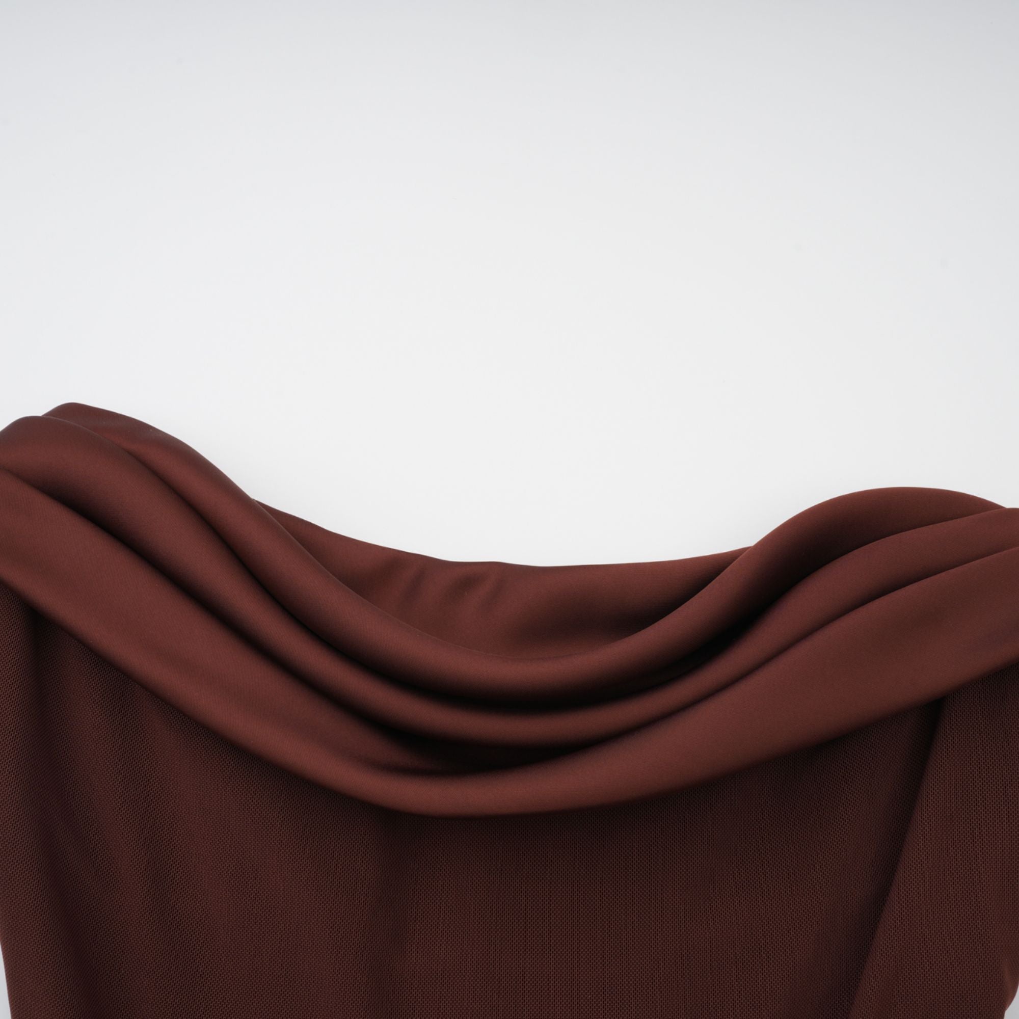 Brown Ruched Corset Maxi Dress