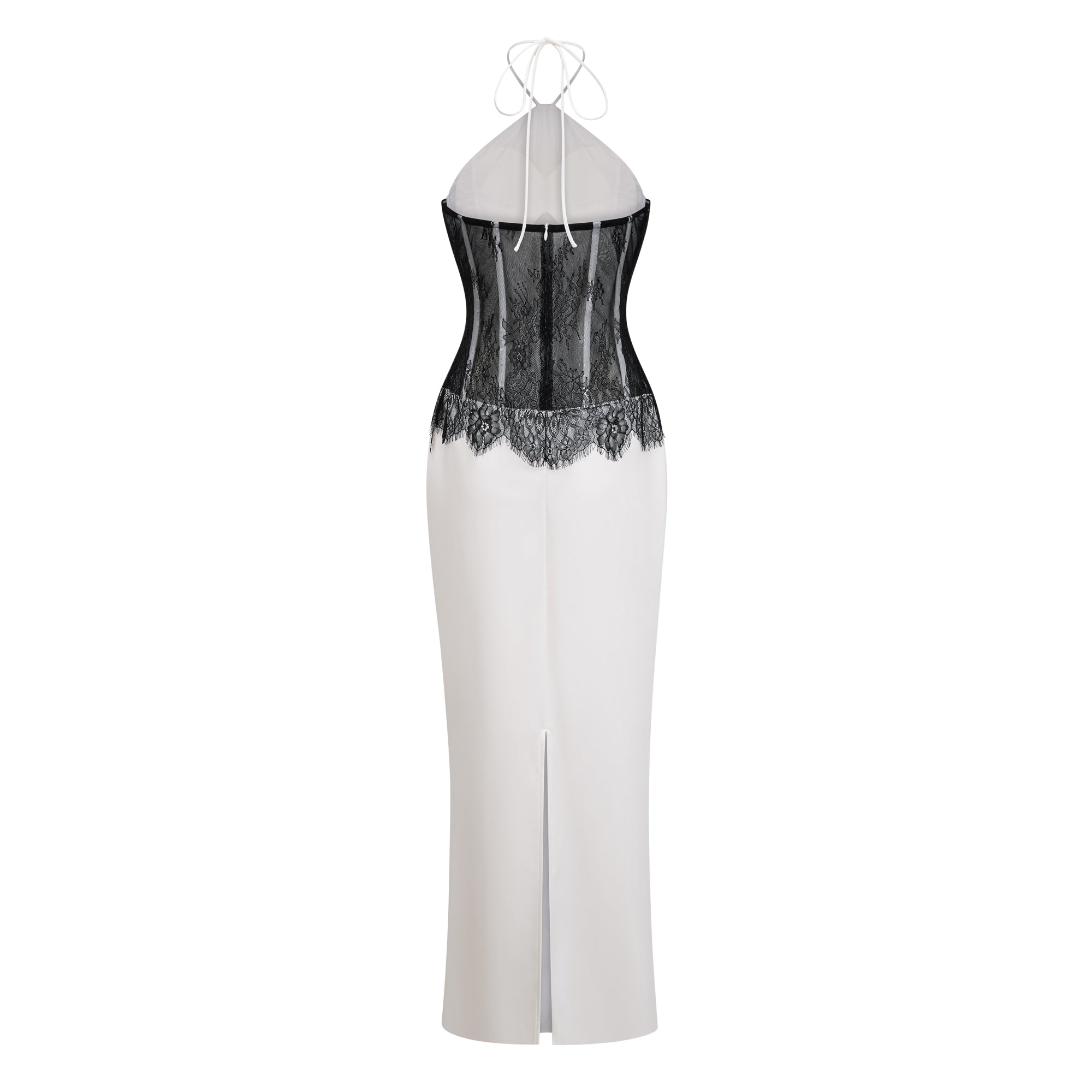 Mirabeau White Cut-out Lace Maxi Dress – Miss Rosier - Women's