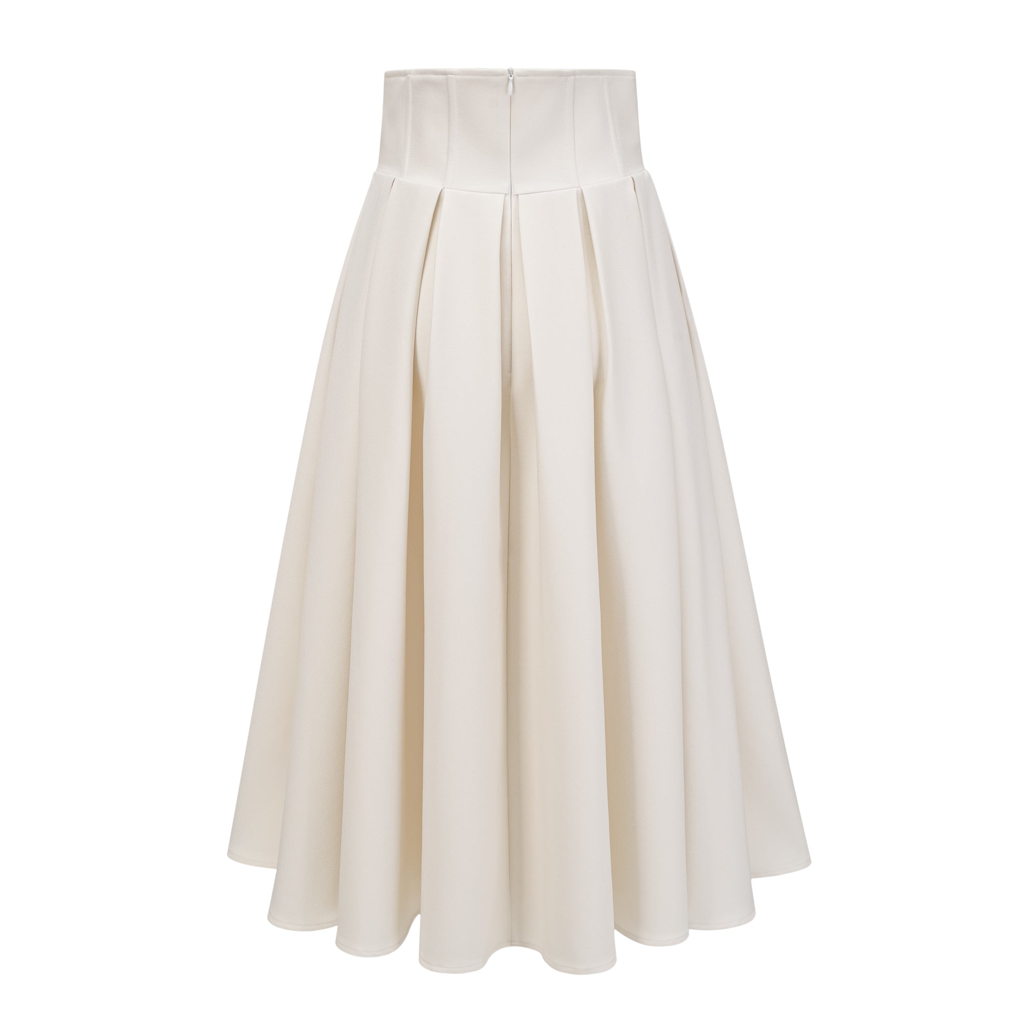  Faux Pearl Jacket & Pleated Skirt Set