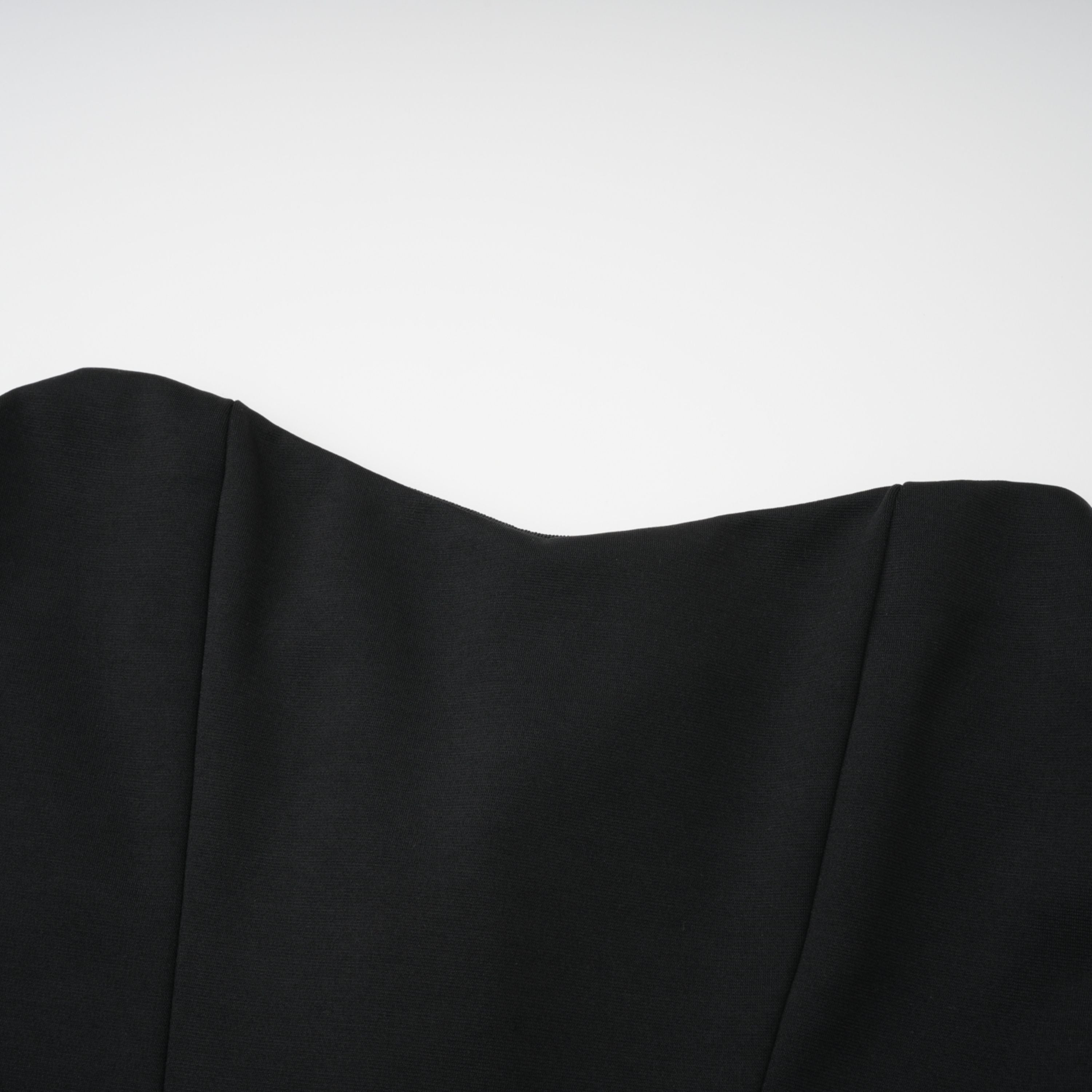 Black Strapless Satin Cowl Gown