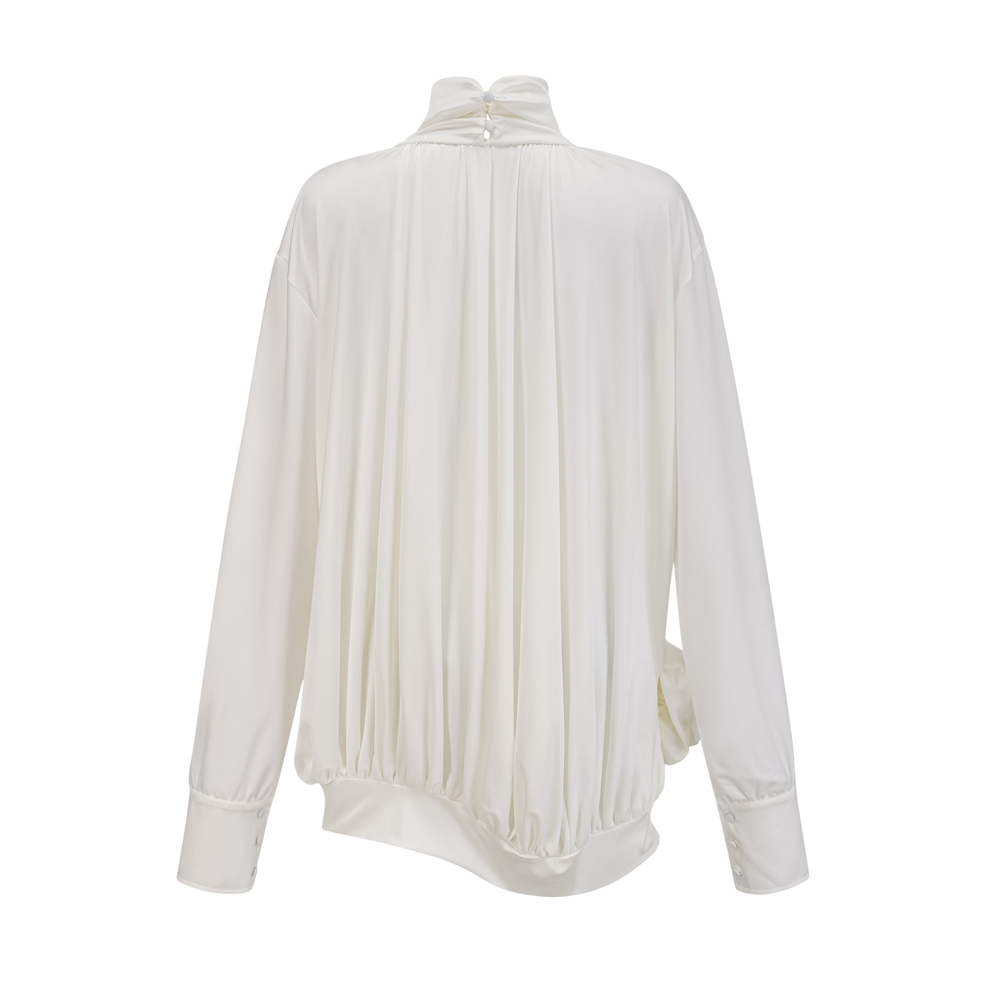 Maeva Faux-Flower Ruched Mini Dress in White
