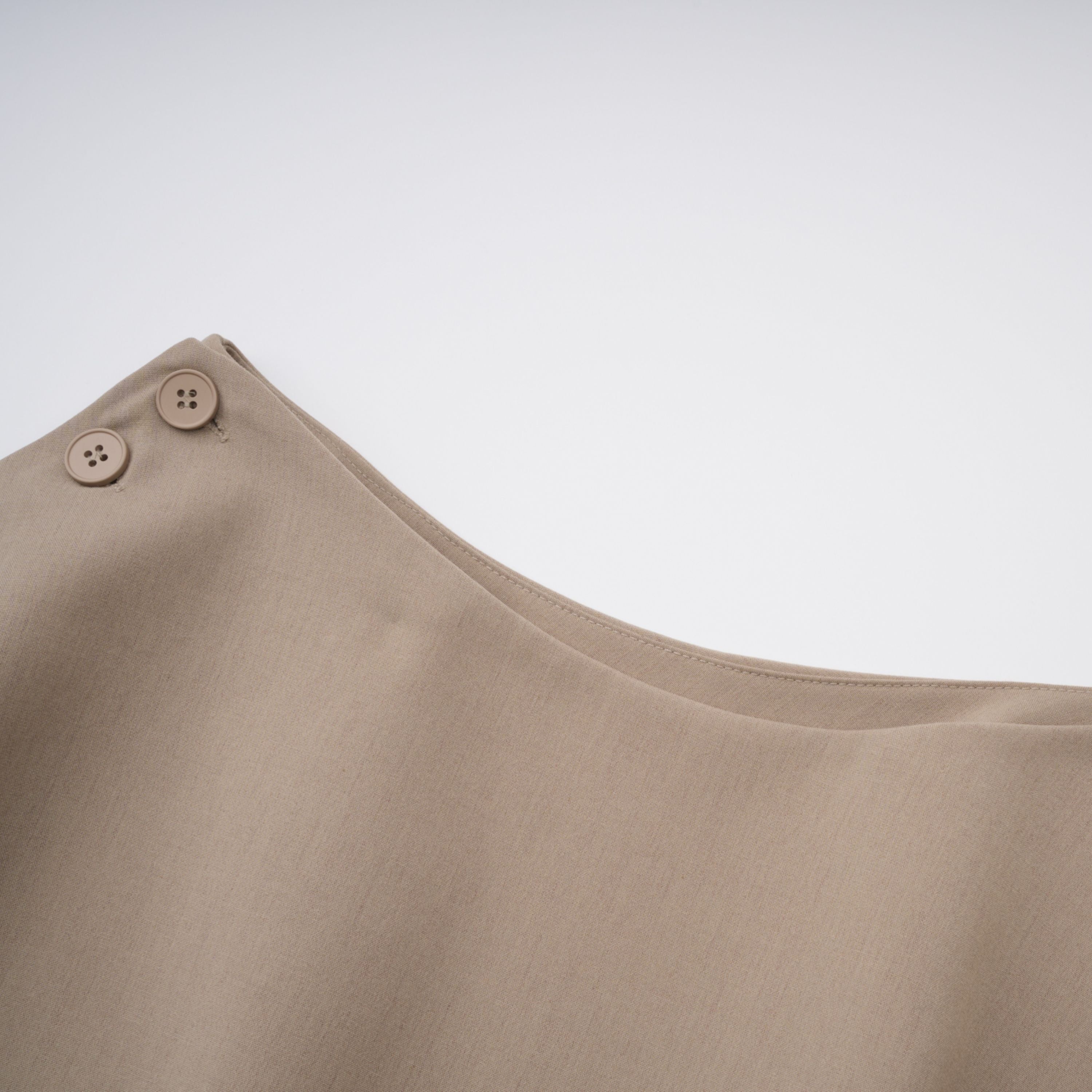 Draped Asymmetrical Mini Skirt