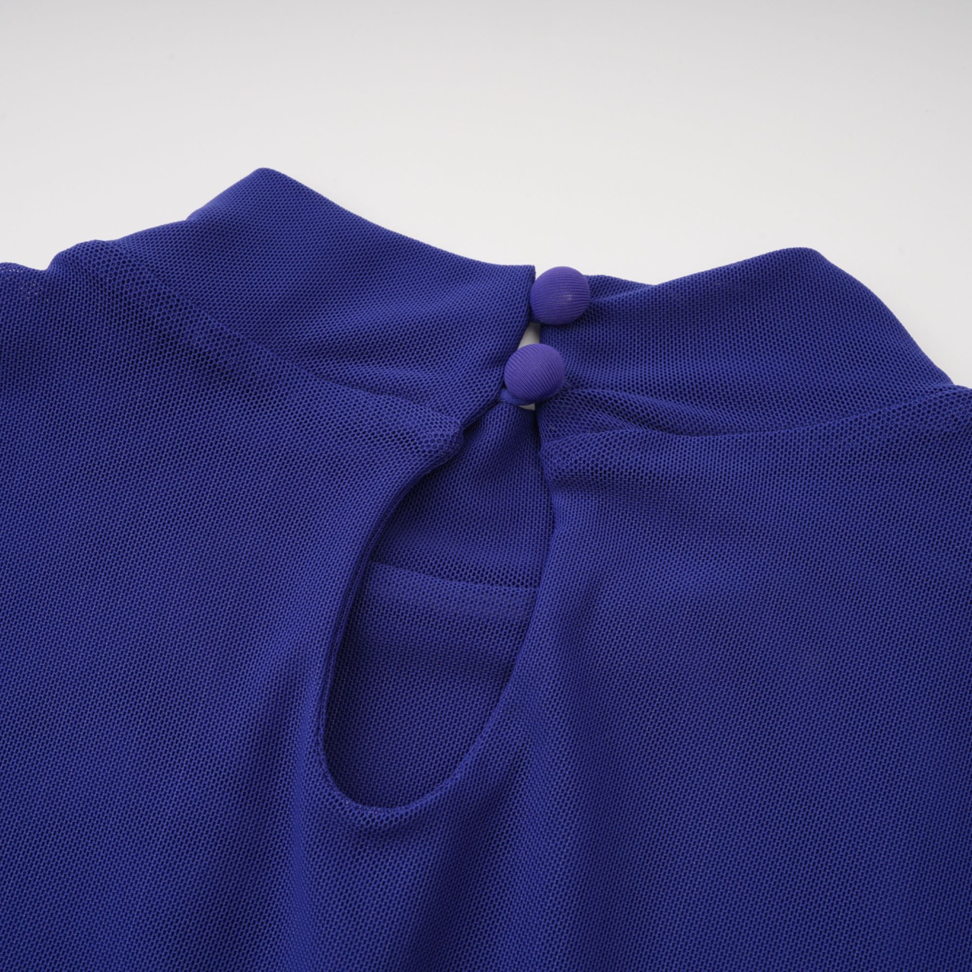 Electric Blue Long Sleeve Maxi Dress